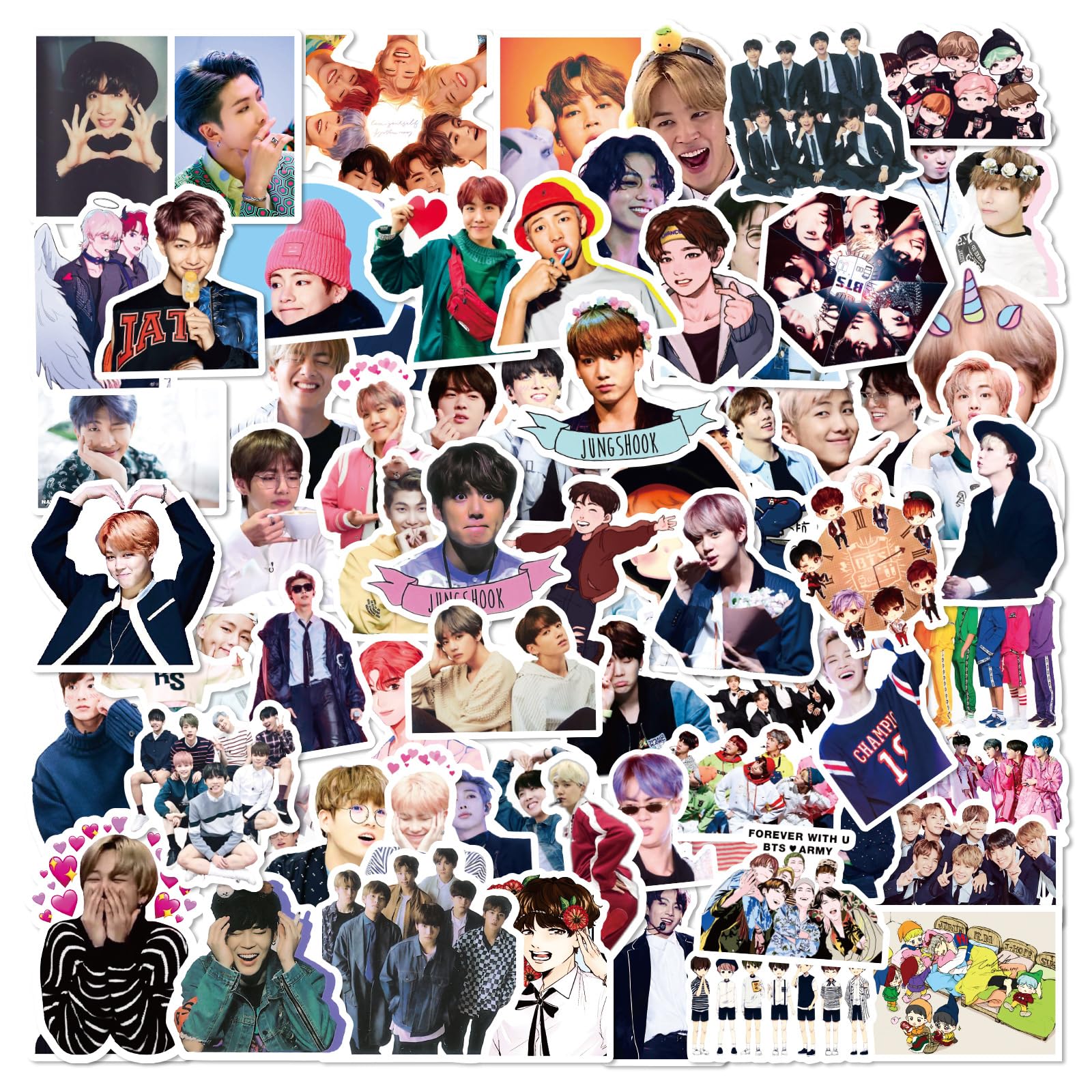 100PCS Stickers,Korean Idol Team Style Stickers for Water Bottles,Waterproof Vinyl Decal…