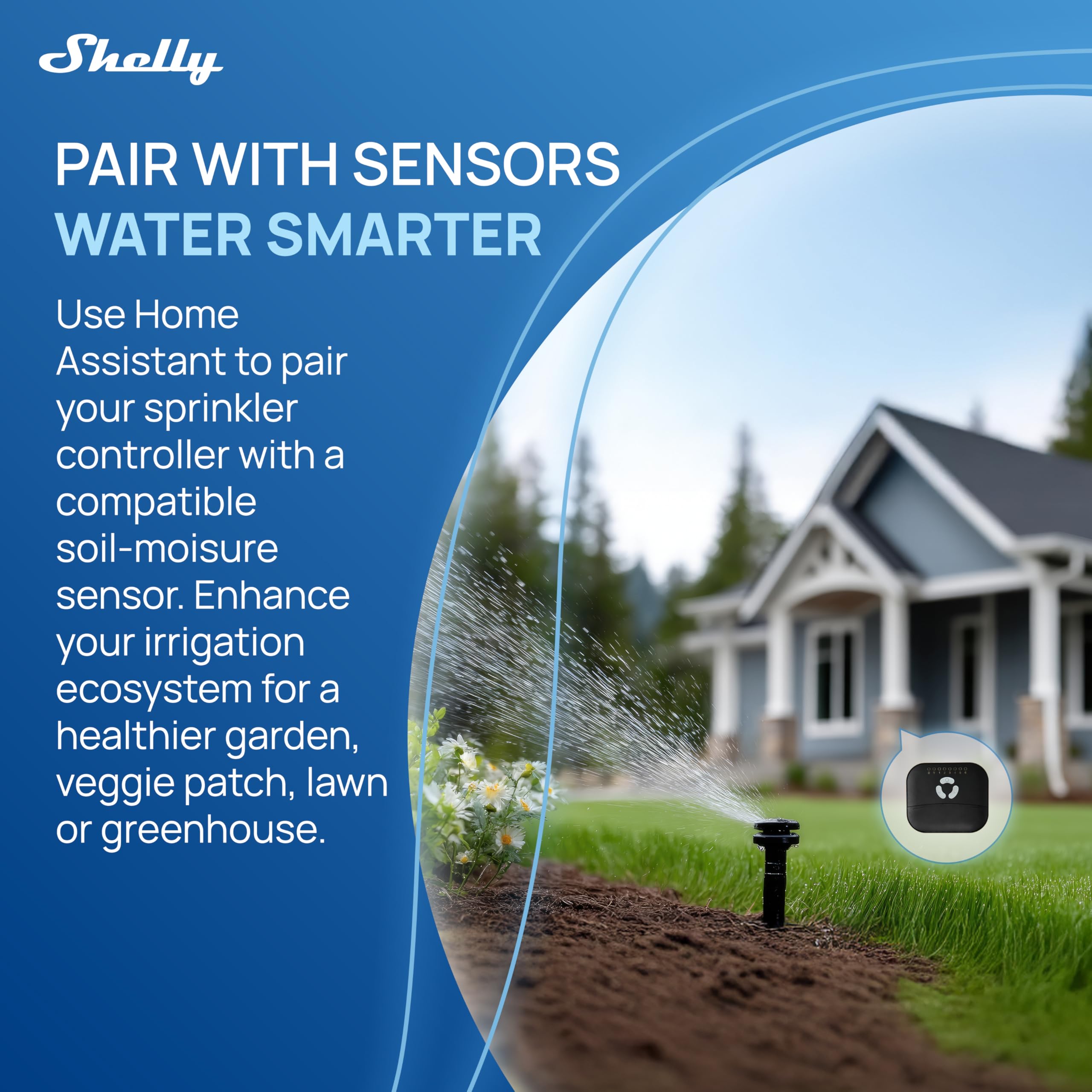 Shelly Europe FRANKEVER Sprinkler Controller FK-06X – Contrôleur d'irrigation de Jardin connecté Wi-FI, 6 Zones, Durée et débit d'arrosage réglables, Sorties 24 VAC, Shelly Smart Control app