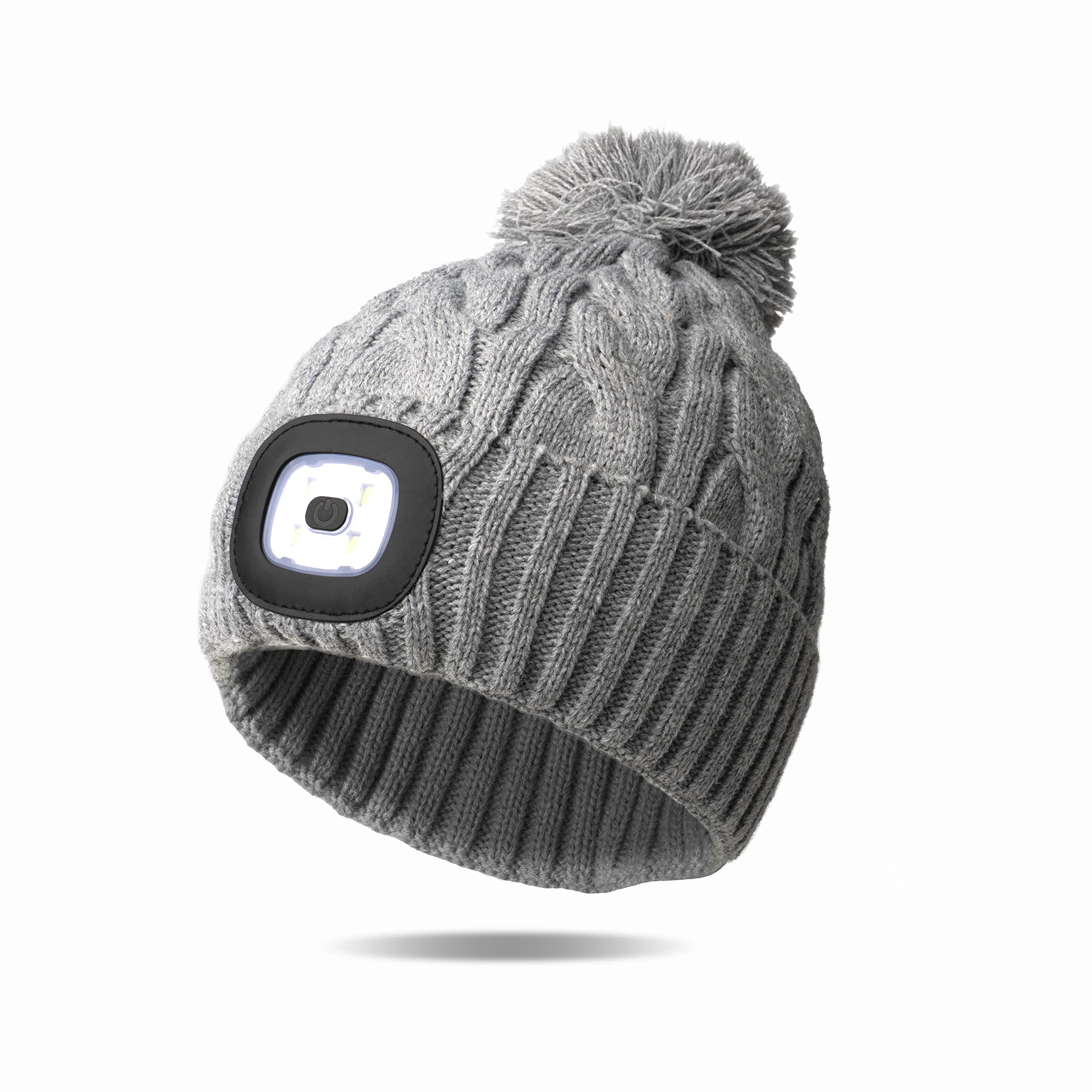 Classic Rechargeable LED Warm Knit Beanie Head Light Hat Headlamp for Outdoor Activities