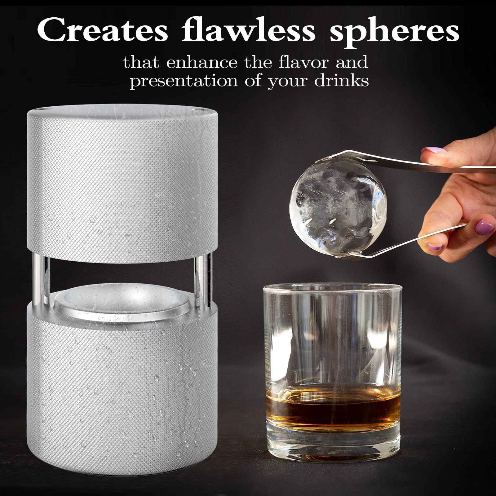 Amazon.com: Ice Ball Press Maker Set with Wooden Gift Box