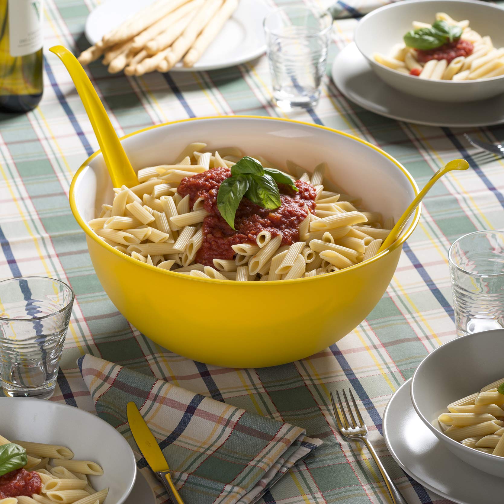 Omada Design Bowl Lid, Capacity 123,18 Fl Oz, Diameter 10,23 Inch, White Inside And Colored Outside, In Polypropylene,microwavea Nd Dishwasher Safe, Line Sanaliving