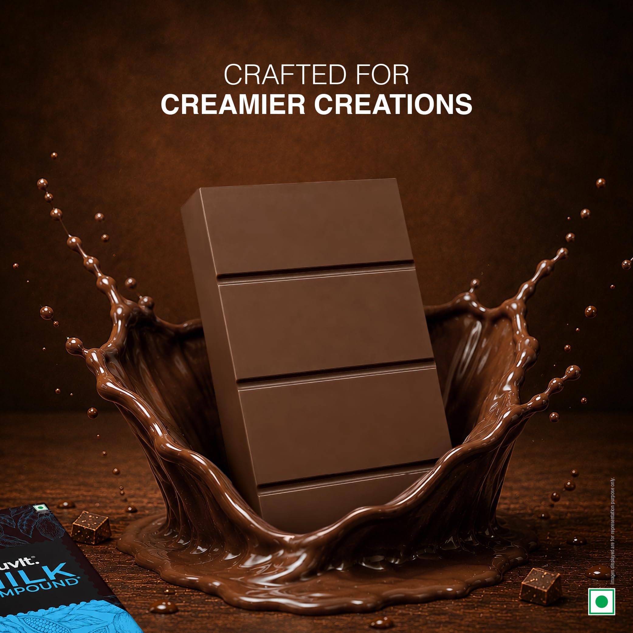 LuvIt. Cocoa Crush - Milk Compound Bars | Perfect for Baking, Frosting, Chocolate Making | 500g 1