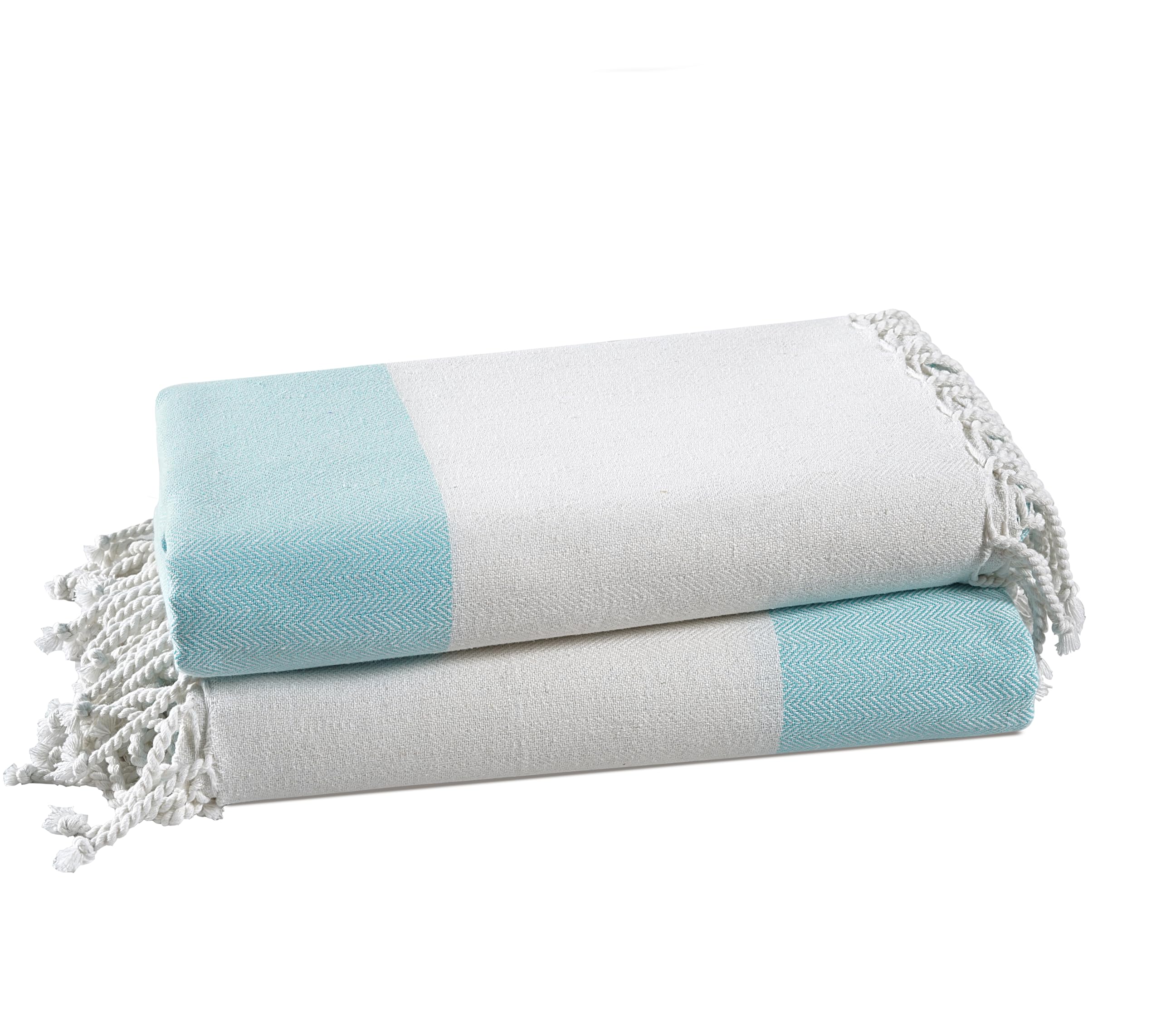 Close-up of the LANE LINEN Beach Towel 2 Pack demonstrating its lightweight, quick-drying fabric texture.