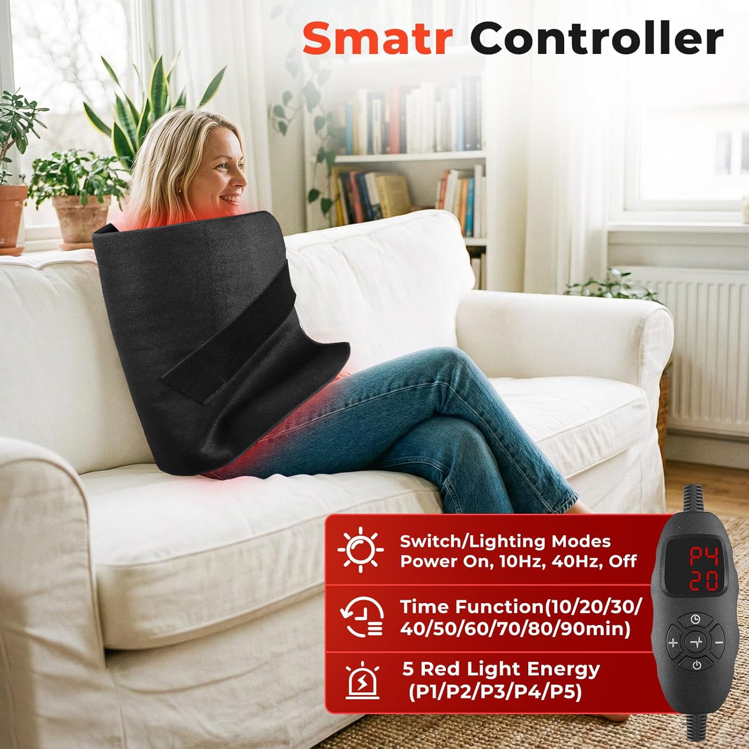 Red Light Therapy Mat for Body, 31.5''×24'' Red Light Pad 660nm&850nm Red Light Wrap with 420 LEDs, Timer, Remote, for Muscle Relaxation &Skin Care, Suit for Back, Neck, Shoulder, Waist, Full Body Use