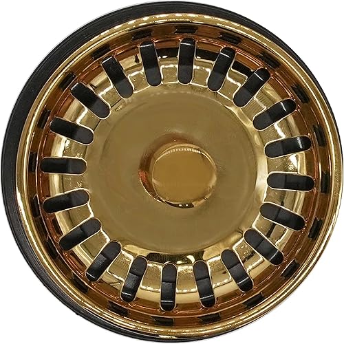 Miniatura 5 de Westbrass D2082S-01 Brida y colador de eliminación de residuos extraprofundos, latón pulido