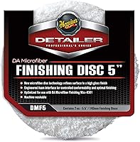 Vista 1 de Meguiar's DA Disco de acabado de microfibra DMF5 Disco de acabado de microfibra de 5 pulgadas para encerar con un pulidor variable de doble acción
