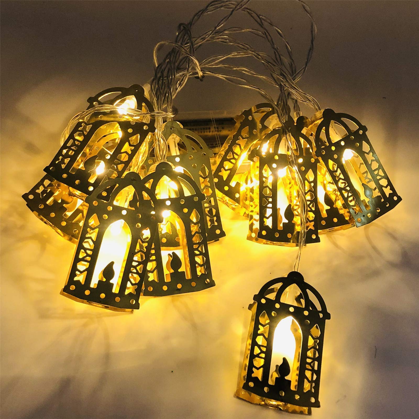 HAOSHICS Ramadan Eid LED Light String, Eid Lanterns Fairy Lights Decoration, Muslim Style Fairy Lights for Festival Party Bistro Home Decoration (B) — image 1