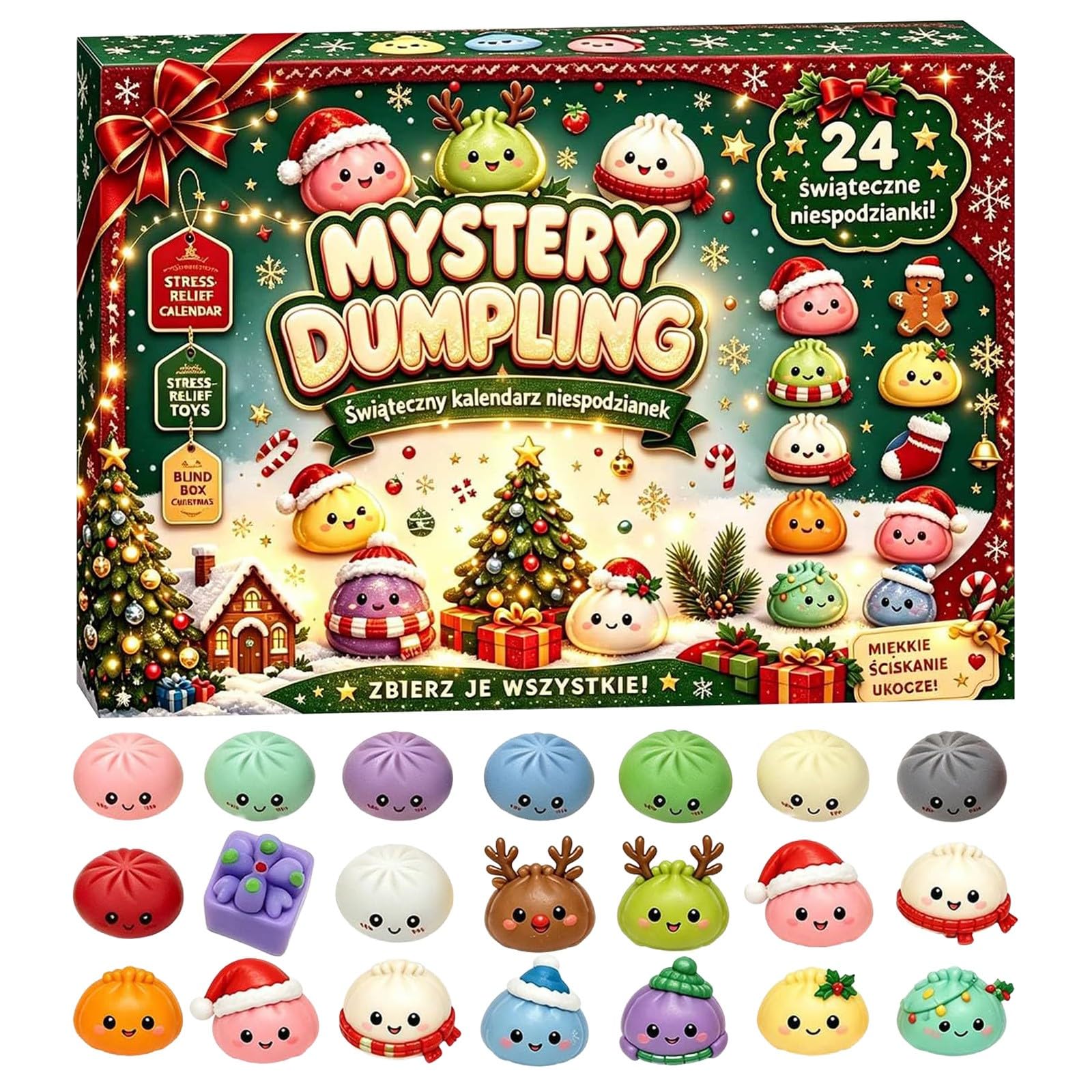 Christmas Squishies Advent Calendar 2026, 24 Day Countdown for Adults