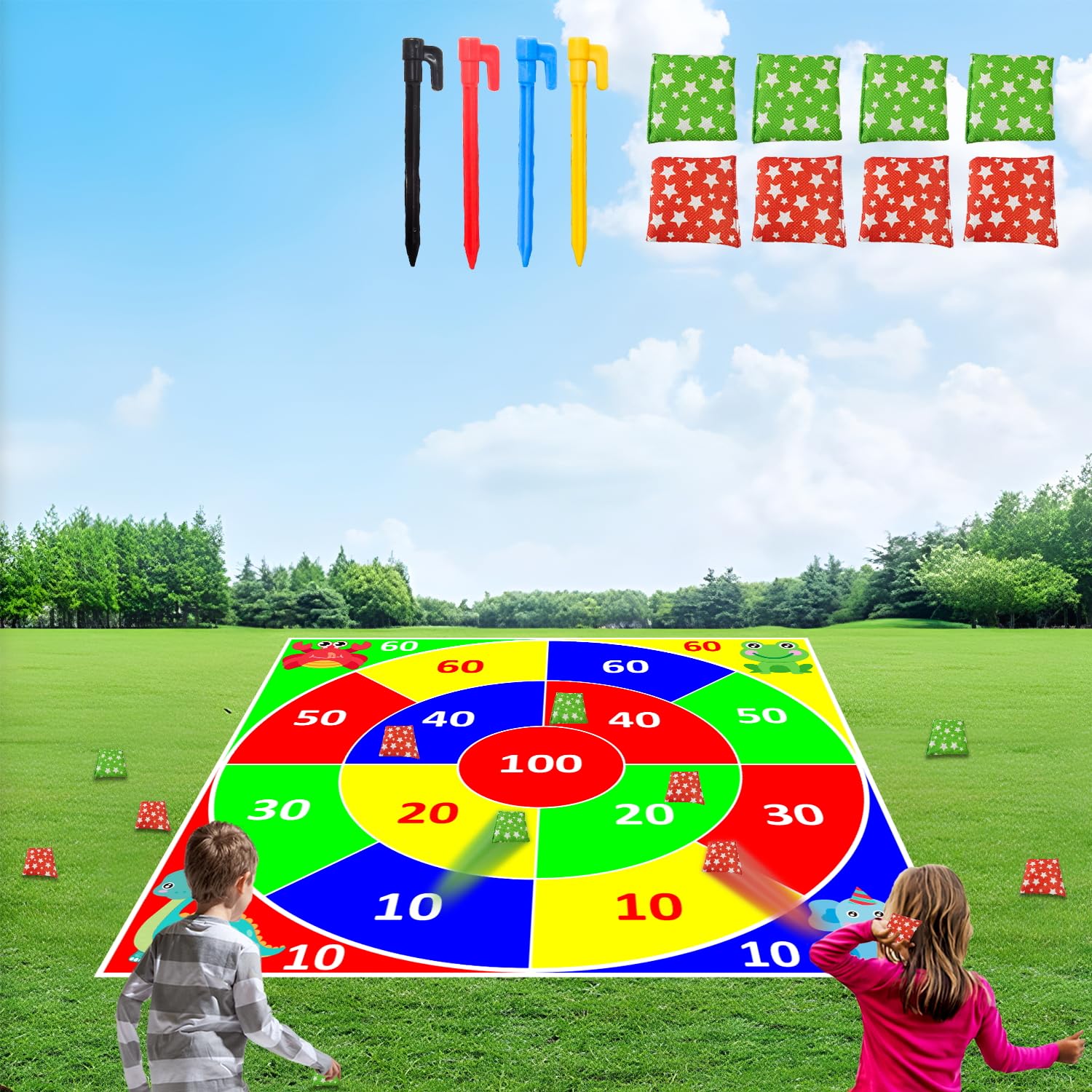 Juego de lanzamiento seguro para niños, juegos de interior, juegos al aire libre, juegos de césped, juegos de jardín, juguetes al aire libre para niños de 3 años y adultos, regalos para niños y niñas