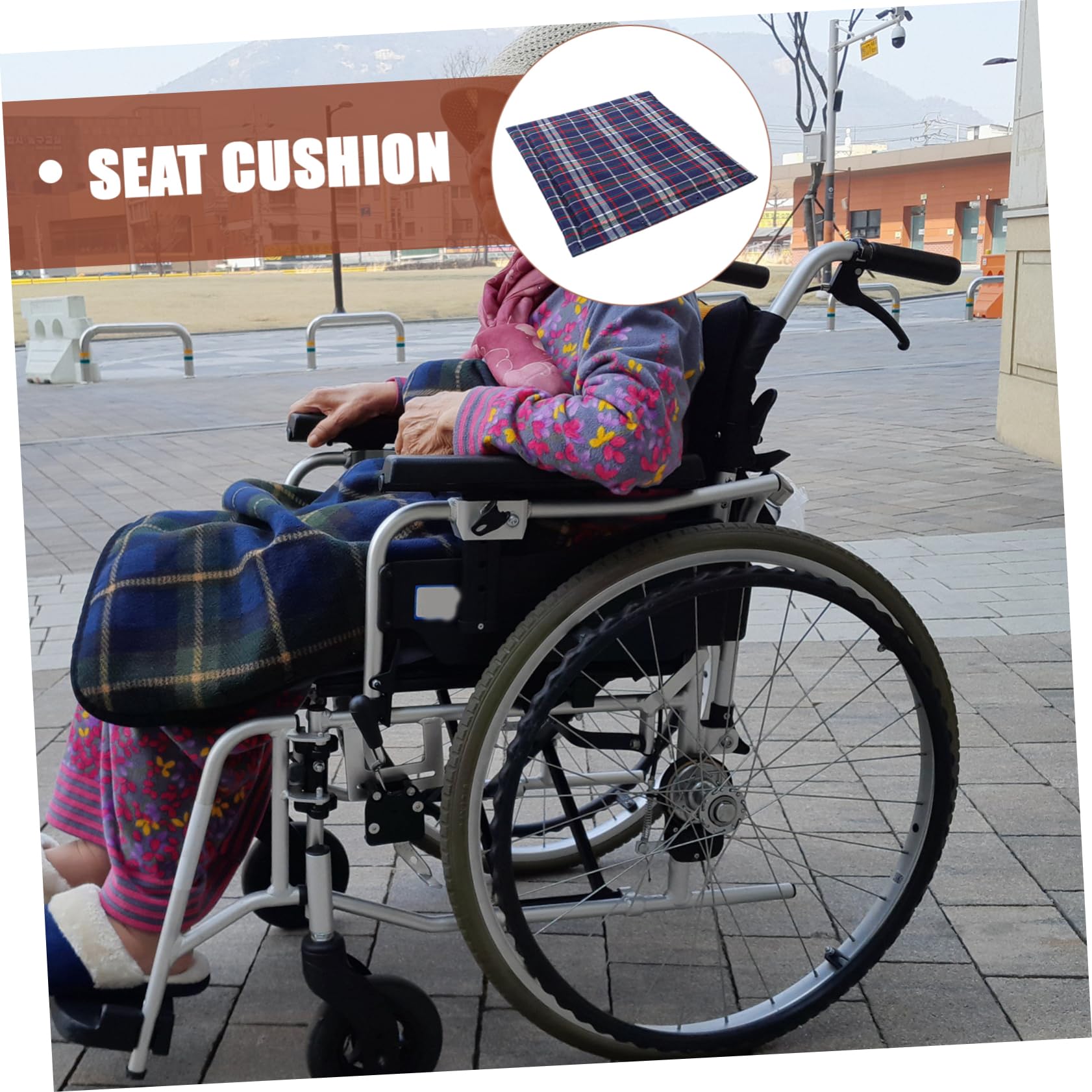 Amazon.co.jp: HOMOCONO 車椅子用クッション オックスフォード 耐摩耗
