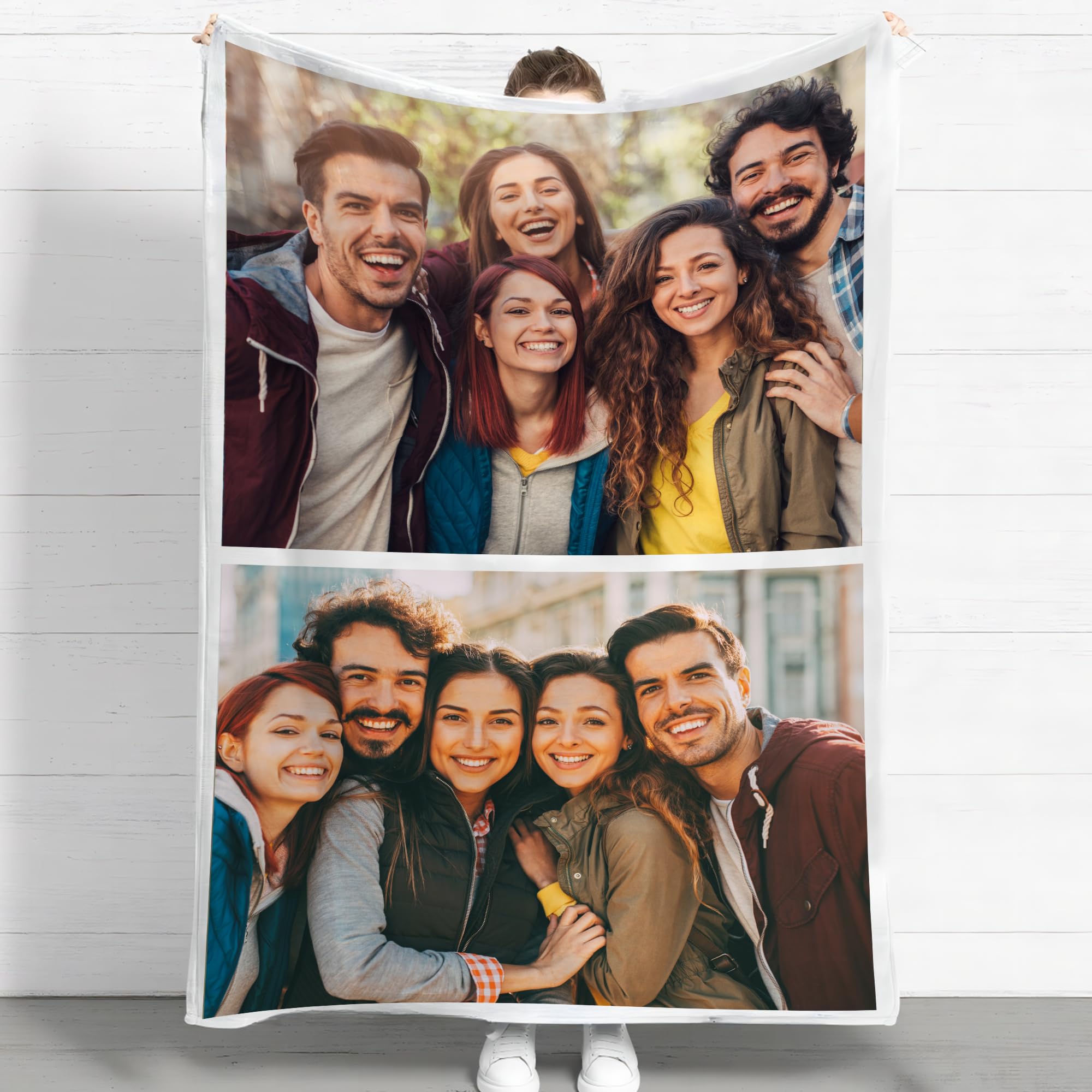 Customised Blanket with photos, Personalized Photos Throw Blanket for Adults Kids, Personalised Gifts for Wife Husband Family Friends Birthday Valentines Christmas
