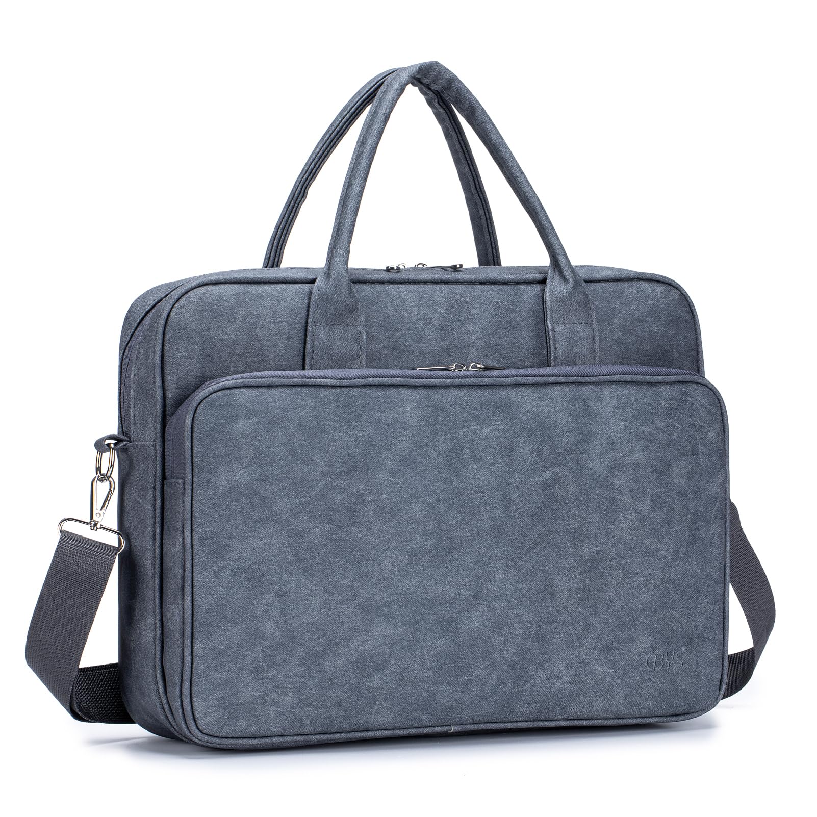 BAGZY Arbeitstasche Damen Leder Laptoptasche 14 Zoll 15,6 Zoll Groß Lehrertasche Damen Businesstasche Laptop Tasche Briefcases für Schul, Arbeits und Geschäftsreisen (Grau)