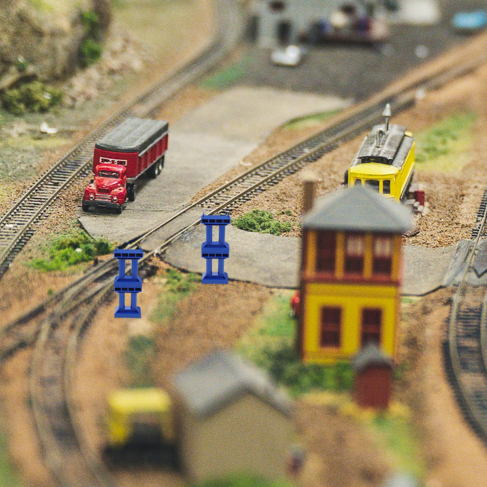 TOYANDONA Imaginative Trains 6 Pcs Train Bridge Track Adapter and Support Risers for Toy Railways