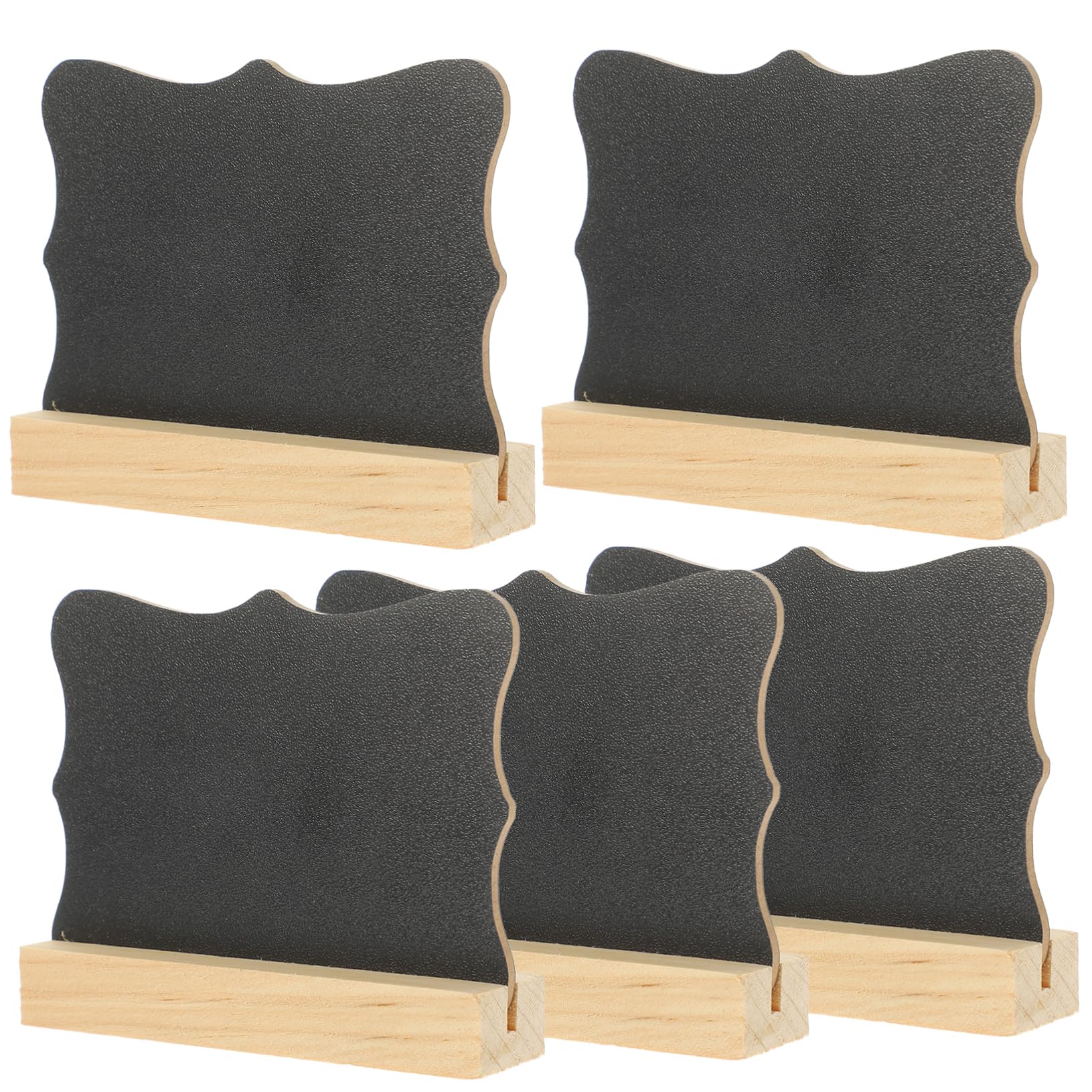 OSALADI 5 Ensembles Ornements À Tableau Noir Double Face Planche Petits Panneaux Ardoises Décoration Intérieure Craie Signes De Tableau De Table Petits Tableaux Noirs En Bois 5 Pièces * 5