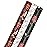 Hallmark Elegant Christmas Wrapping Paper Rolls (3 Rolls: 120 Sq. Ft. Total) Red Joy on White, Santa Claus and Happy Holidays on Red, Painted Poinsettia on Hunter Green