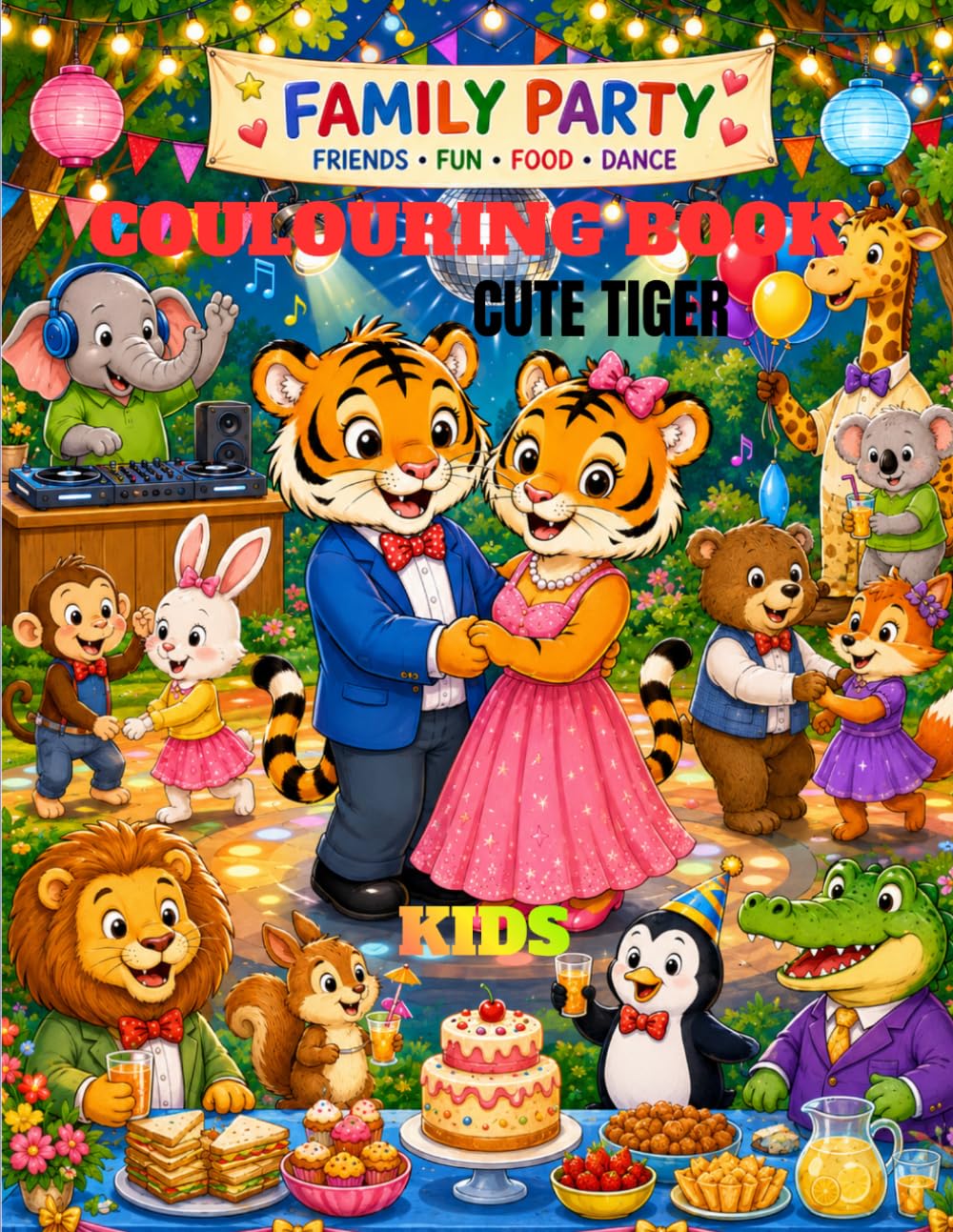 Cute Tiger Adventures Coloring Book for Kids: Fun, Cute & Easy Jungle Animal Coloring Pages for Kids Ages 3-8 | Adorable Tigers, Forest Friends, ... (Cute & Easy Coloring Books for Kids)