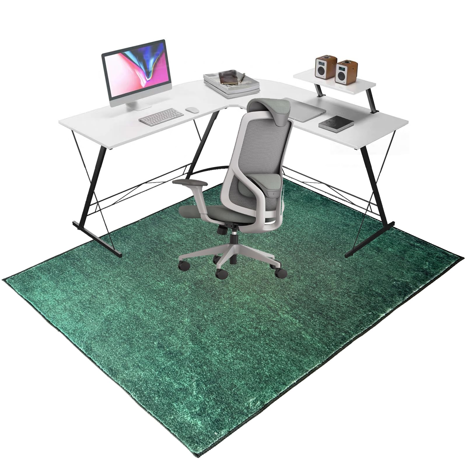 Desk Chair Mat for Carpeted Floors, Heavy Duty Office Gaming Chair Mats for Carpeted and Hardwood Floor, Office Chair Rug Protector for Rolling Chair, Non slip Floor Protection Mat 120 x 150 cm