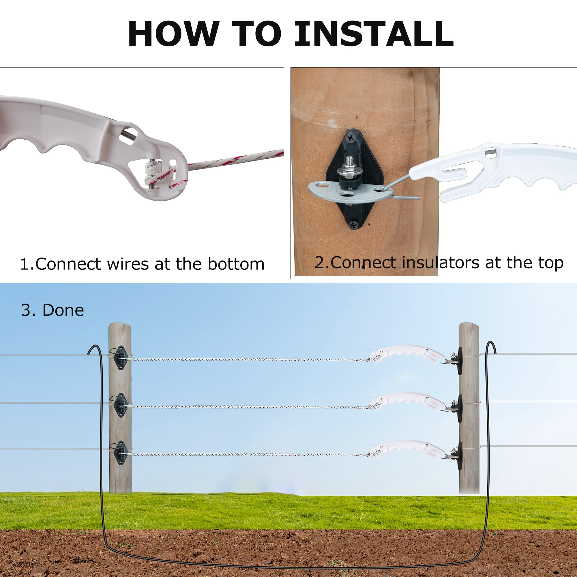 Amazon.com: 10 Pack Plastic Electric Fence Gate Handle, Insulated