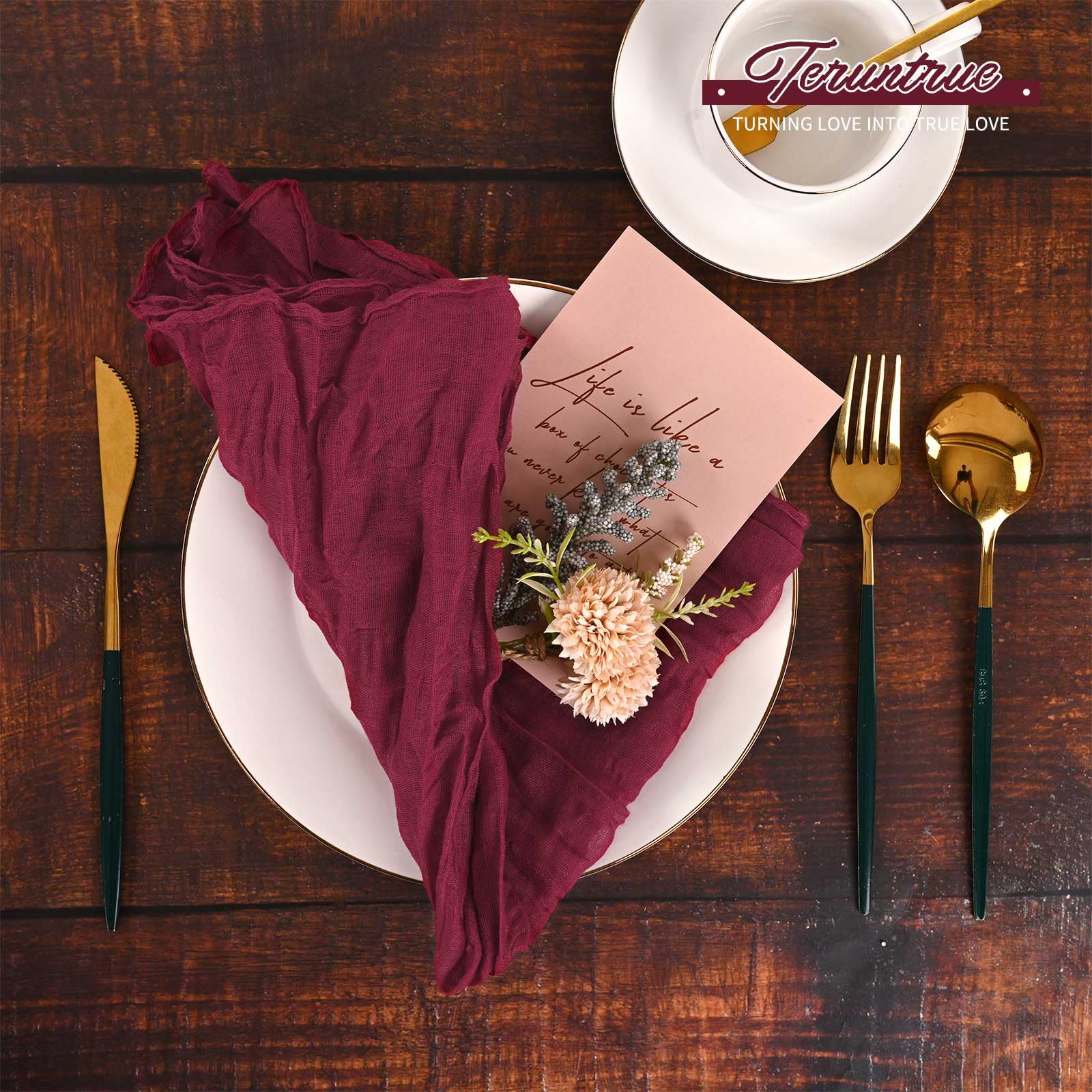 Lot De 12 Serviettes De Table En Satin - Décoration D'intérieur