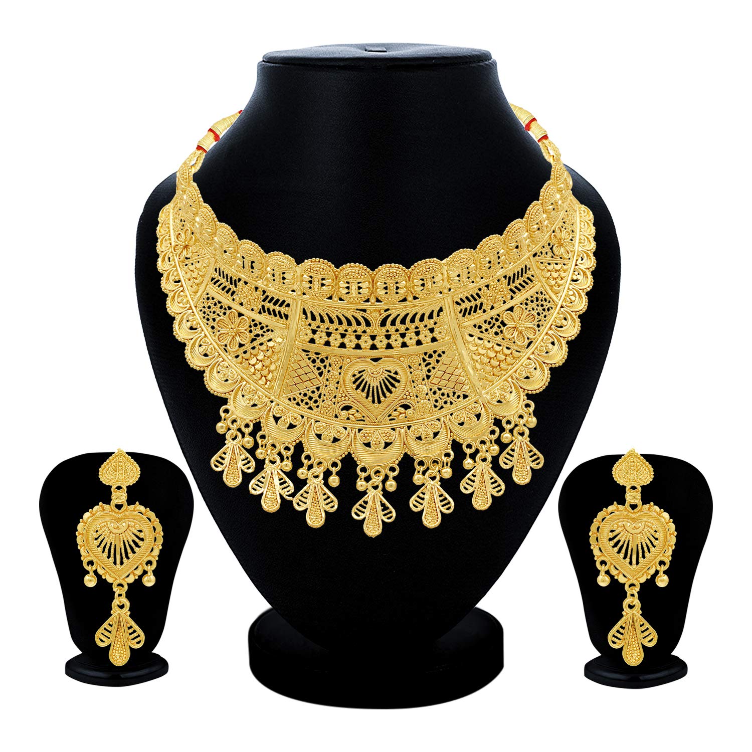 Spectacular 24 Carat Plated Choker Necklace Set