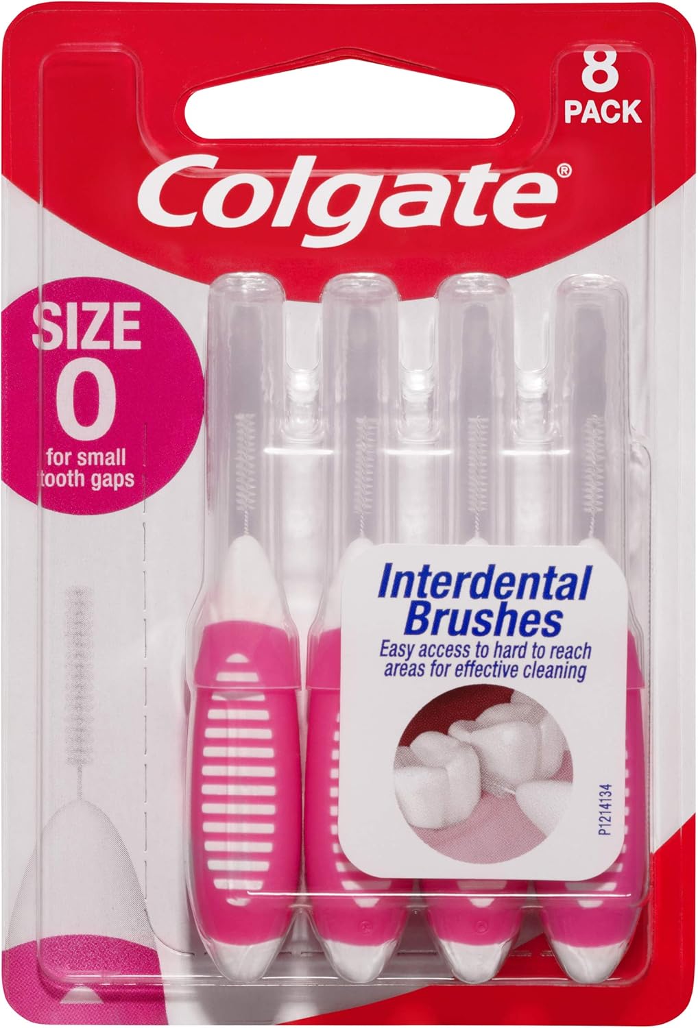 Colgate Interdental Brushes, 8 Pack, Soft Bristles, Size 0 for Small
