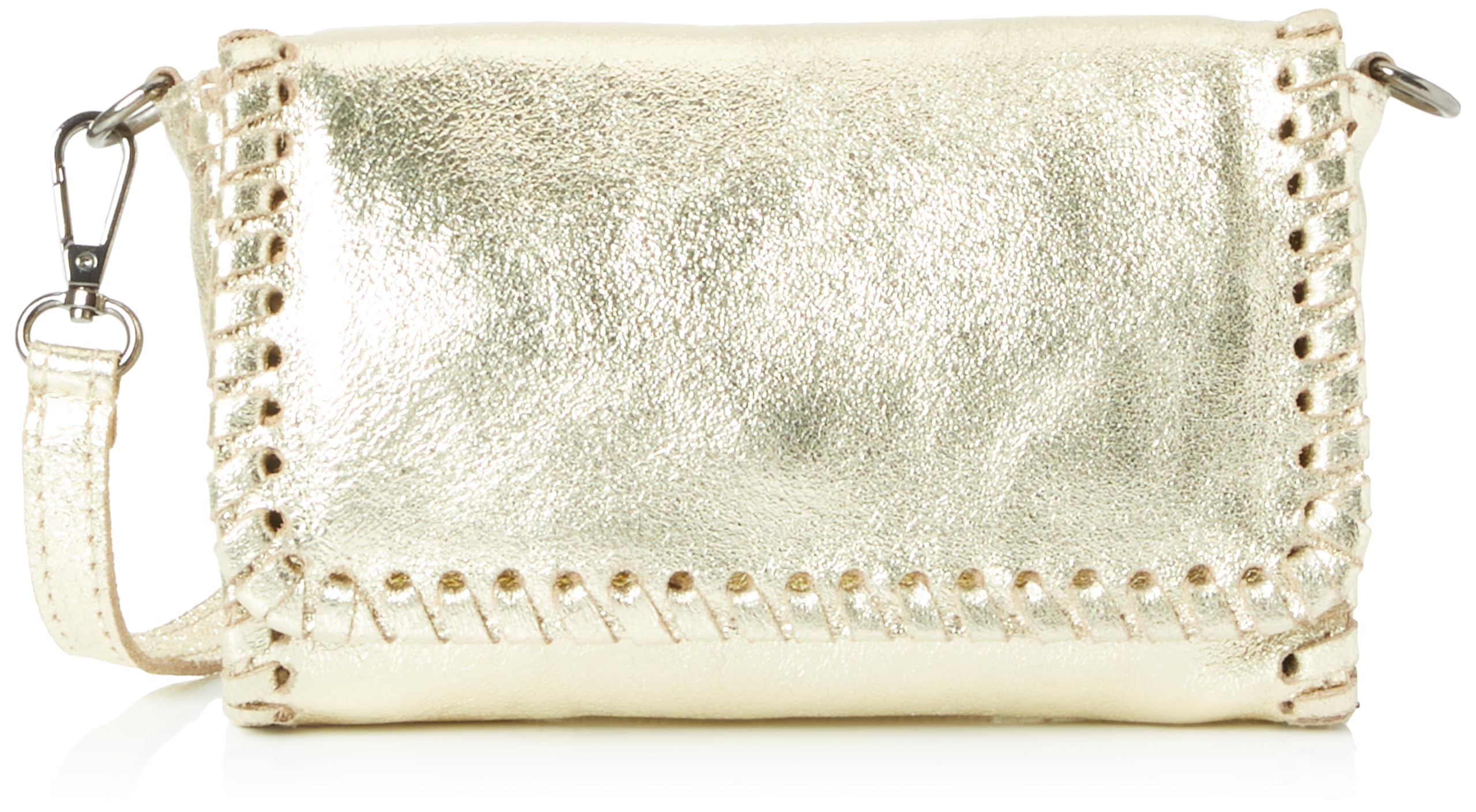 aleva Women's Metallic Leather Shopper Handbag, gold, One Size