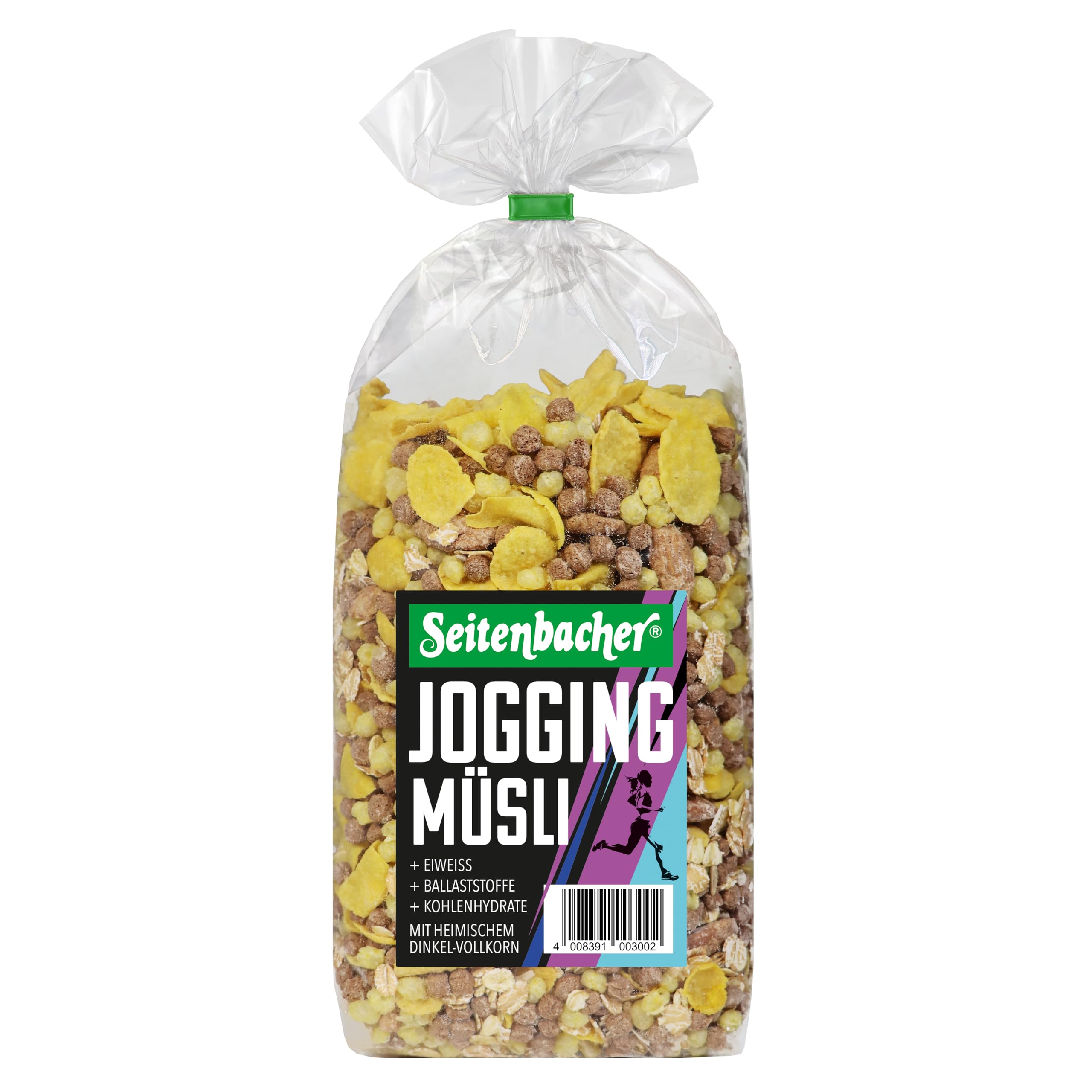Seitenbacher Jogging Müsli I Dinkel gebrannte Mandel I Gourmet I Vollkorngetreide I weizenfrei I 9er Pack (9 x 600g)