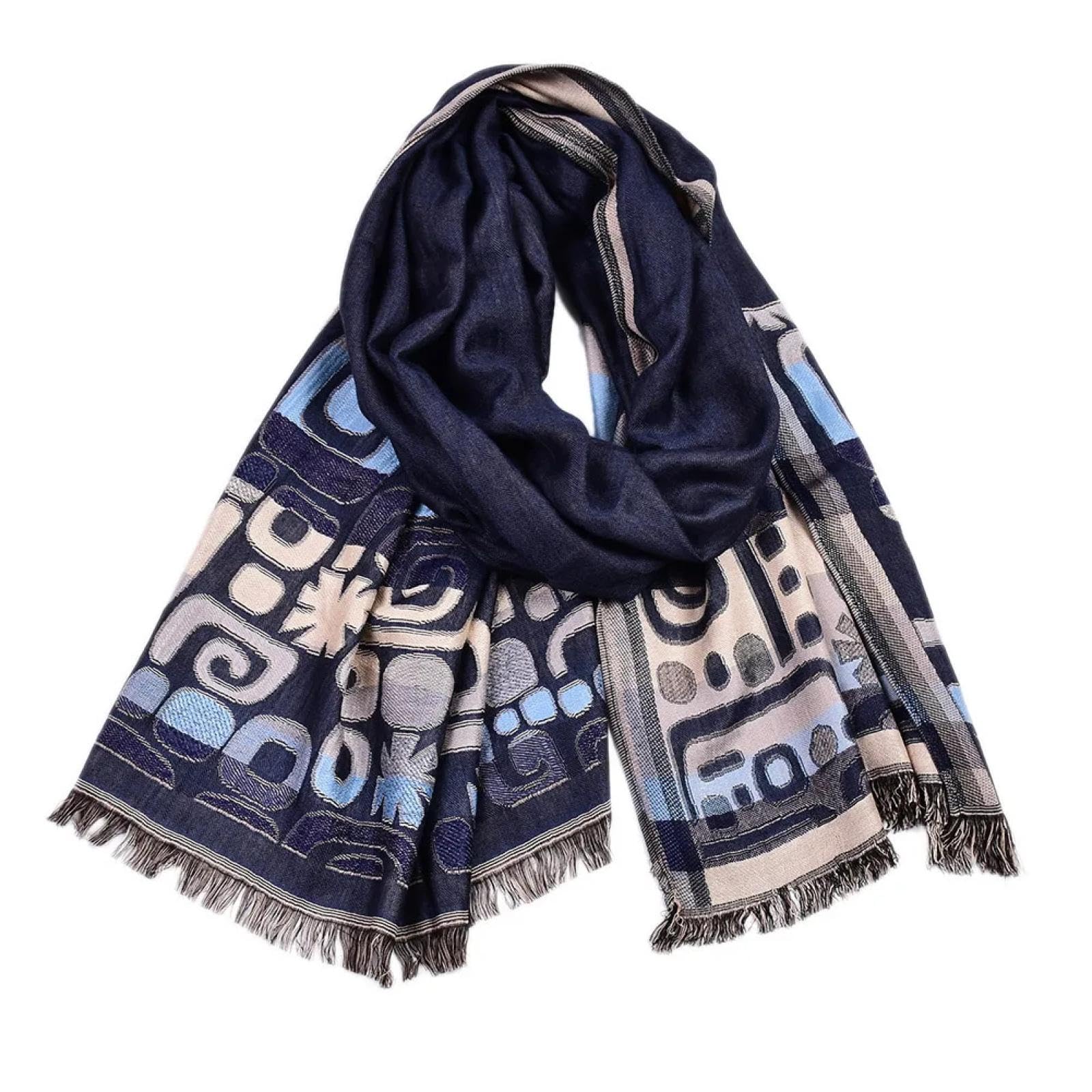 Schals Tücher Halstuch Scarf Herrenschal Im Ethnischen Stil, Garngefärbt, Für Den Winter, Warm, Aus Baumwolle Und Leinen, Gebürsteter Halstuch, Foulard Für Männer