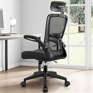 Ergonomic Office Chair, FelixKing Headrest Desk Chair Office Chair with Adjustable Lumbar Support, Home Office Swivel Task Chair with High Back and Armrest, Adjustable Height Gaming Chair(Black)