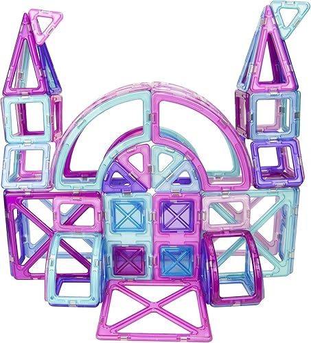 Miniatura 2 de Tileblox Rainbow - Juego de 14 bloques de construcción magnéticos, kit educativo de azulejos magnéticos, juego de juguetes de construcción magnética