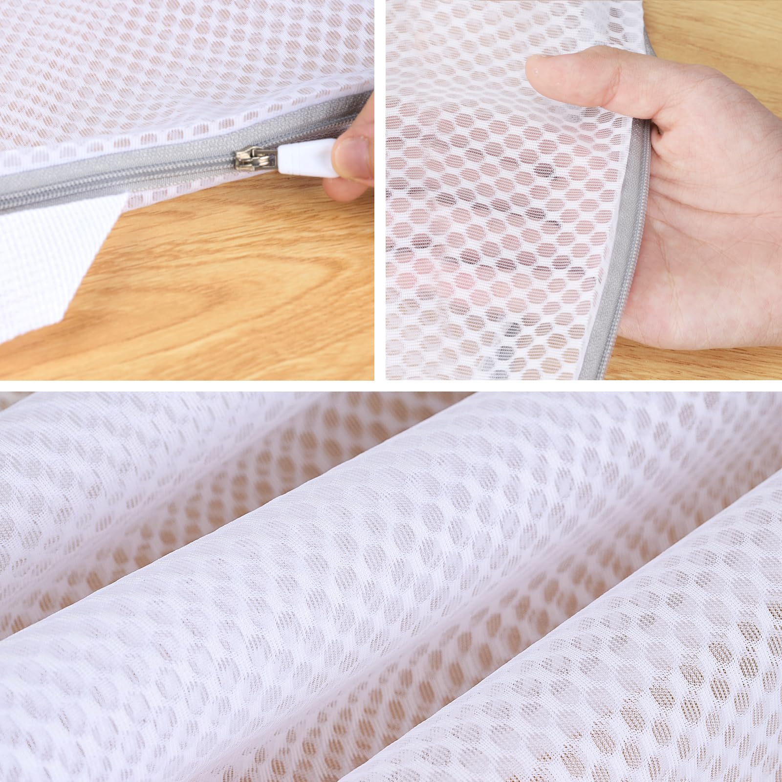 Dntorx - Lot De 2 Grands Filets à Linge - 60 X 80 Cm - Pour Machine à