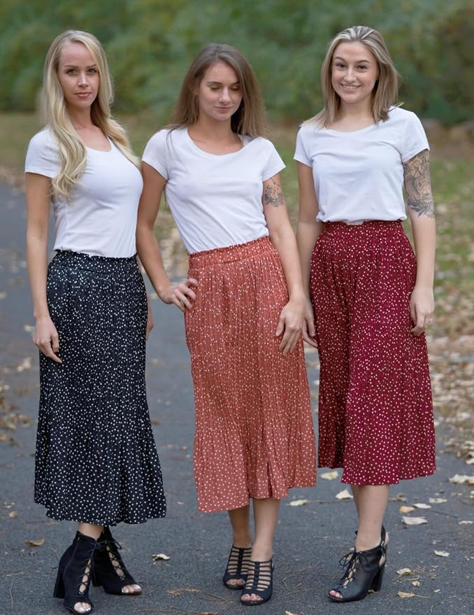 Longue Mousseline de Soie Jupes Femmes Maxi Boho Plissée Jupe A ligne Eleastic Taille D'été