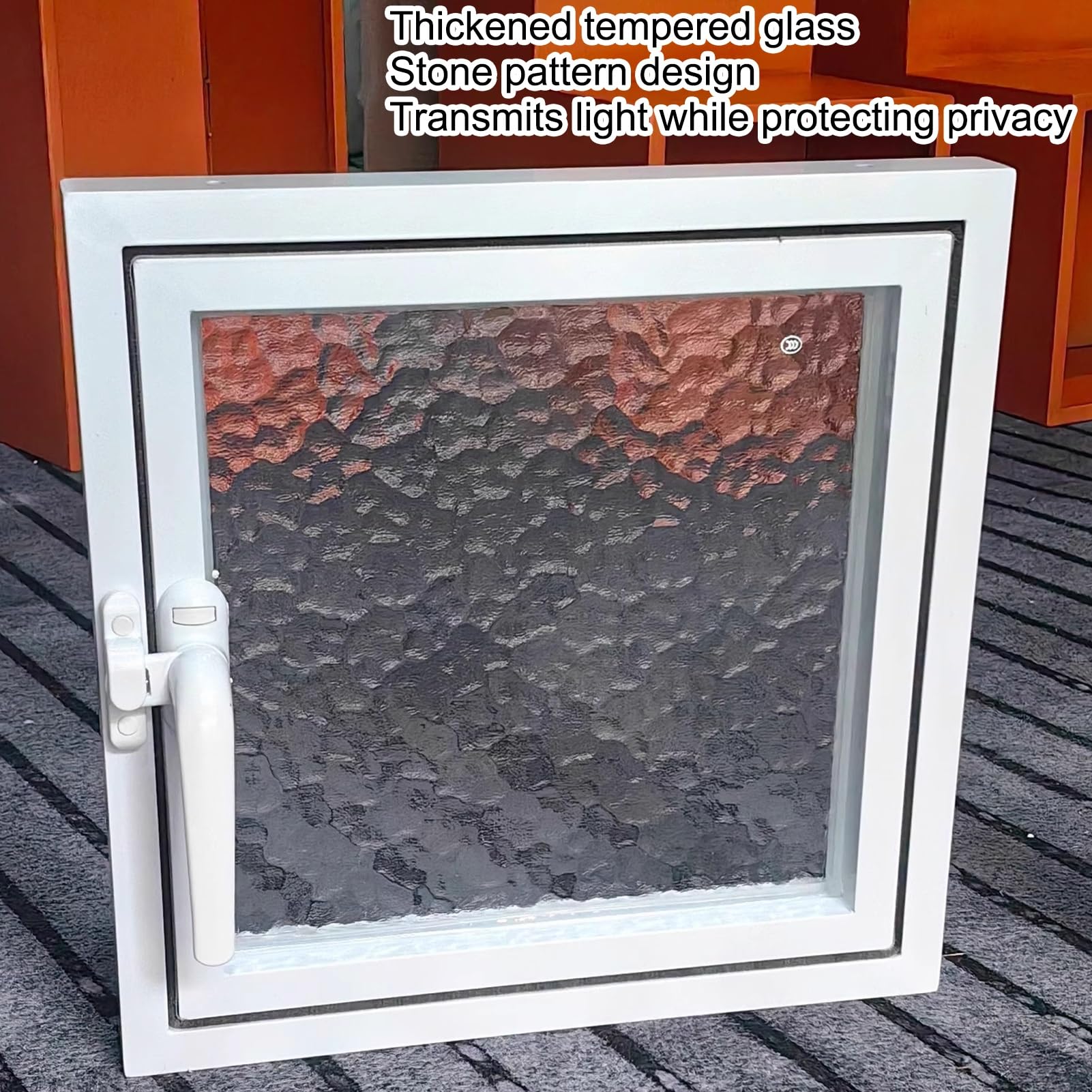 Ventana abatible de vidrio reforzado para aplicaciones comerciales y residenciales