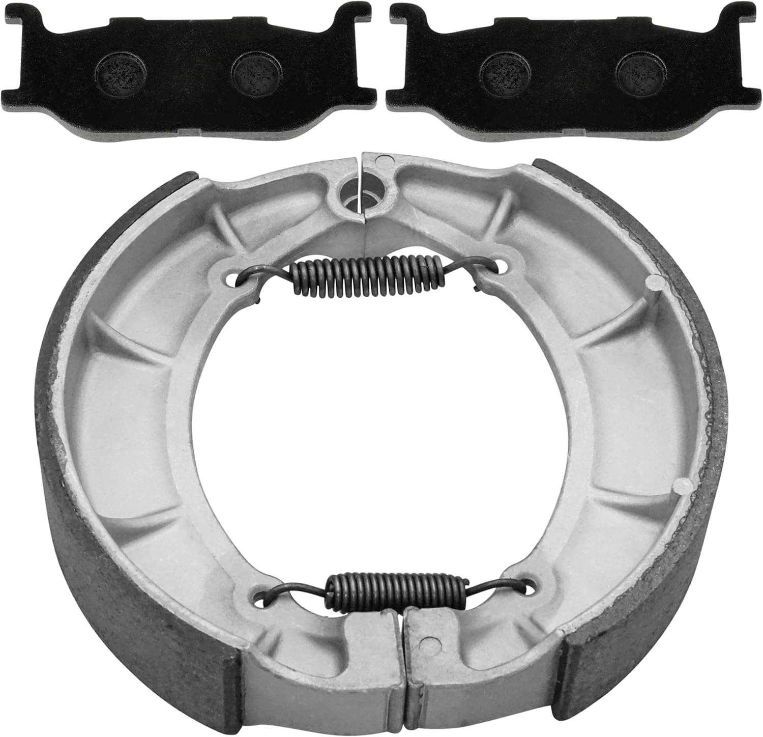 Caltric Front Brake Pads & Rear Shoes Compatible with Yamaha XV535 Virago 535 1995-2000 / XVS650 Drag Star 650 1997-2003