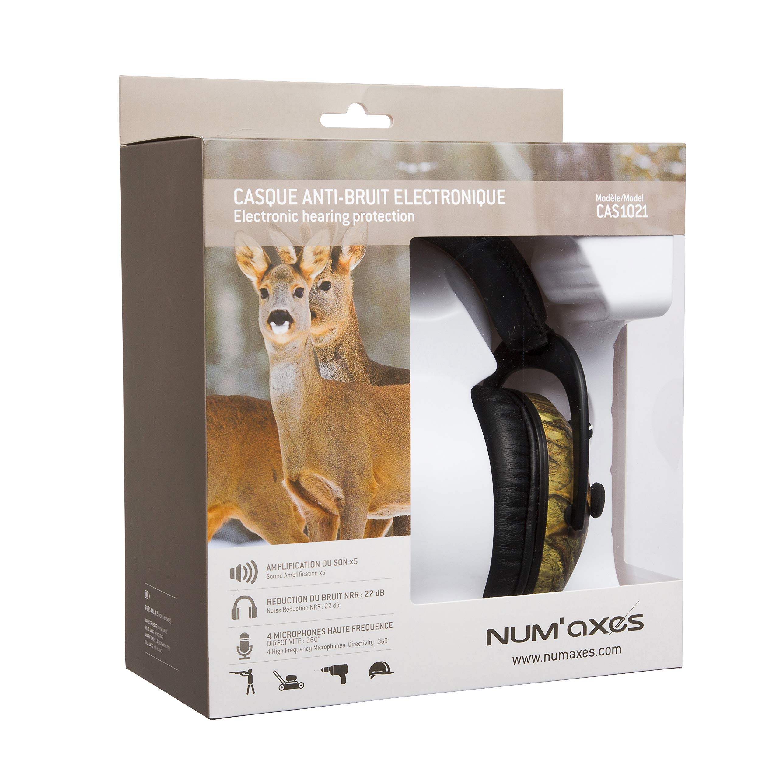 NUM'AXES Casque Anti-Bruit Électronique Cas1021 pour Chien Camouflage