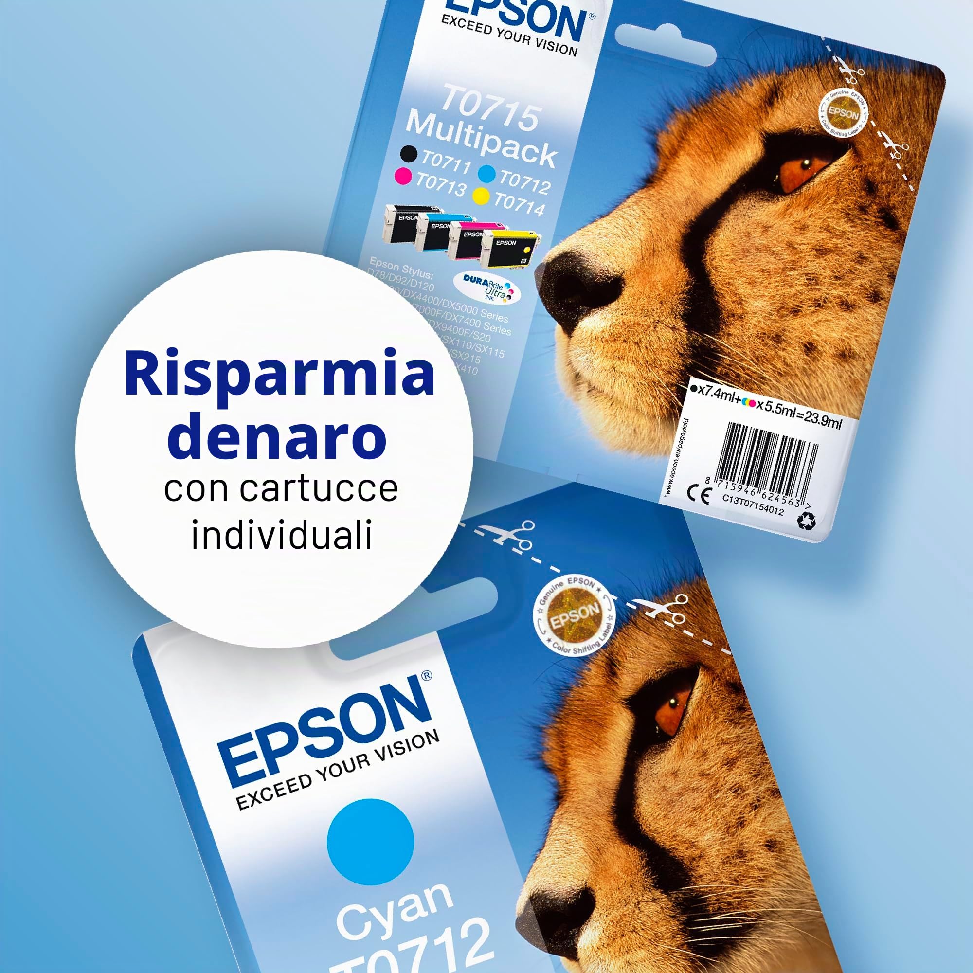 Epson C13T07124022 Inchiostro, Ciano