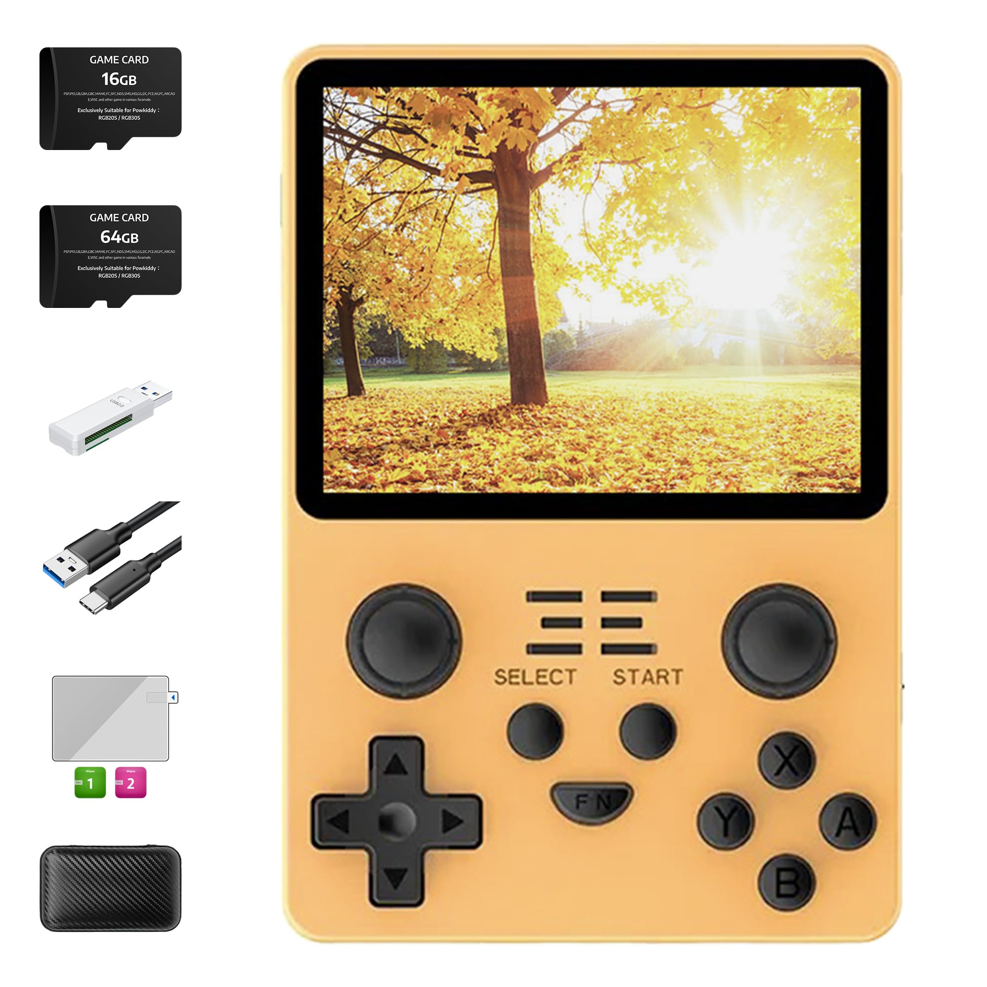 RGB20S Handheld Game Console Retro Gaming Console with 20 Emulators 21K+ Preloaded Games 3.5” IPS Screen RK3326 Processor Portable Video Game Console for Kids & Adults Classic Multi-Game System