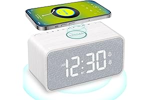 ANJANK Sound Machine Alarm Clock with Phone Charger