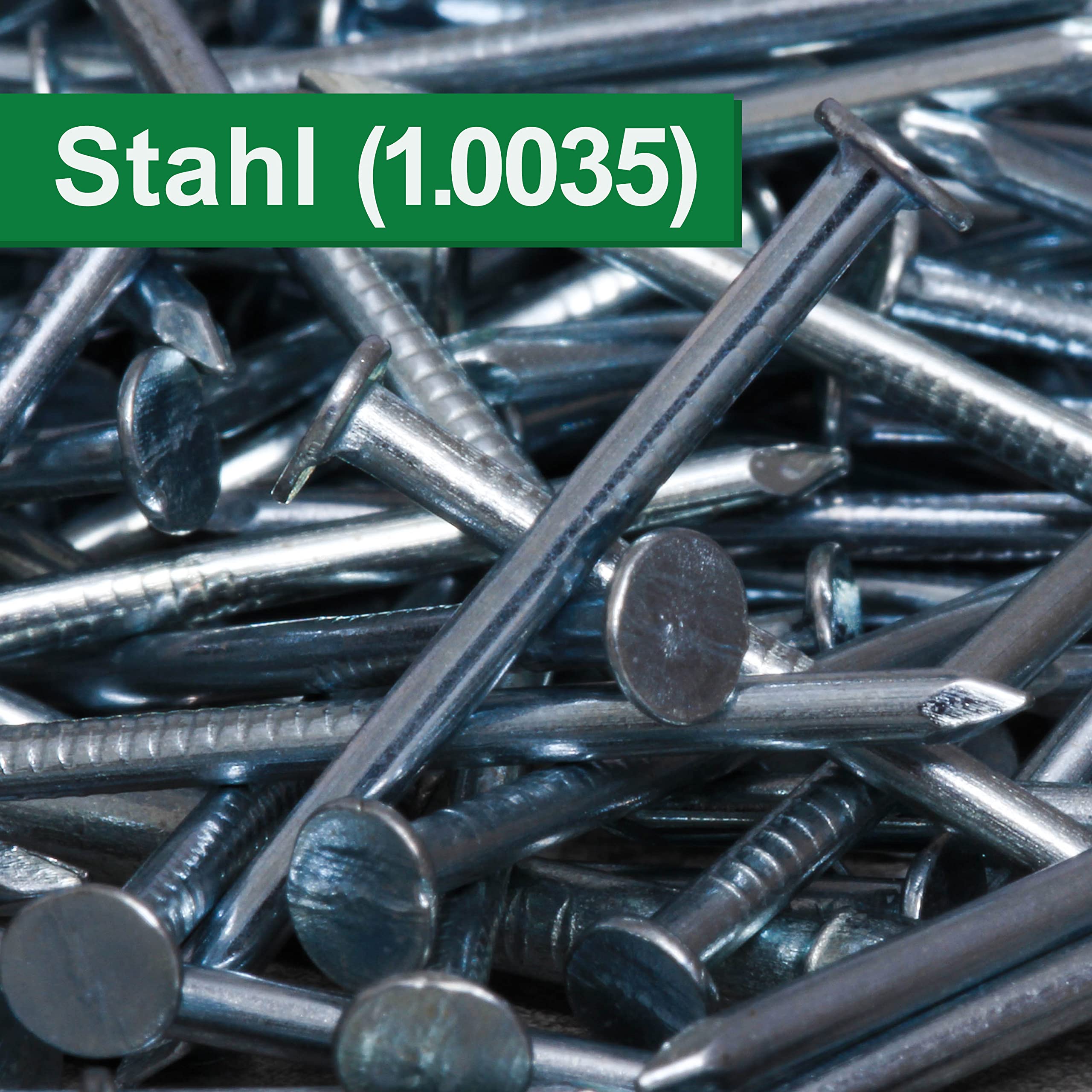 GmbH | Zestaw 275 stalowych gwoździ | zestaw gwoździ ze stali | długie i krótkie gwoździe ze stali od 20 mm do 50 mm, dla majsterkowiczów, do zawieszenia obrazów na ścianie, rzemiosła lub