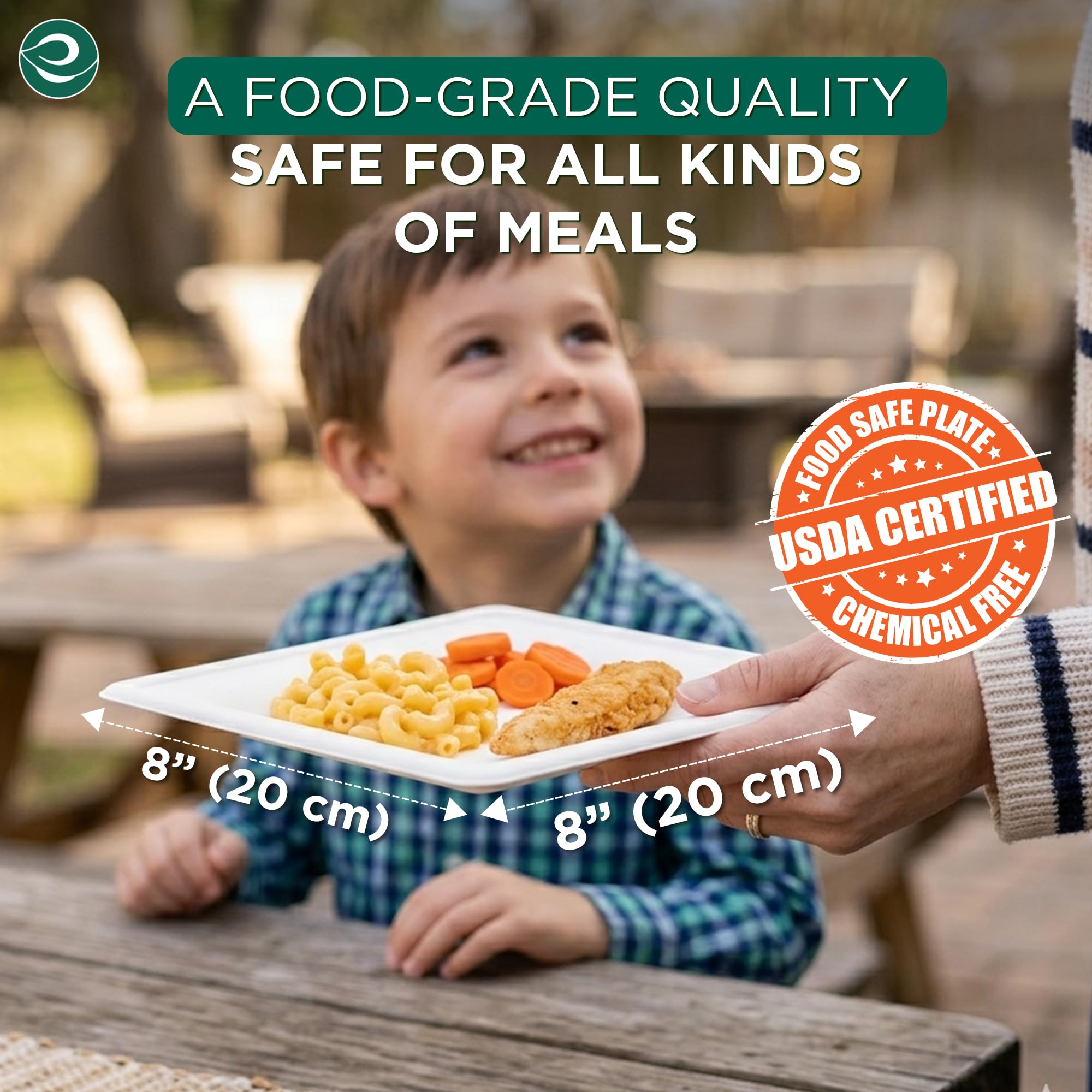Eco Soul Bagasse Plates - 100 Pack -2