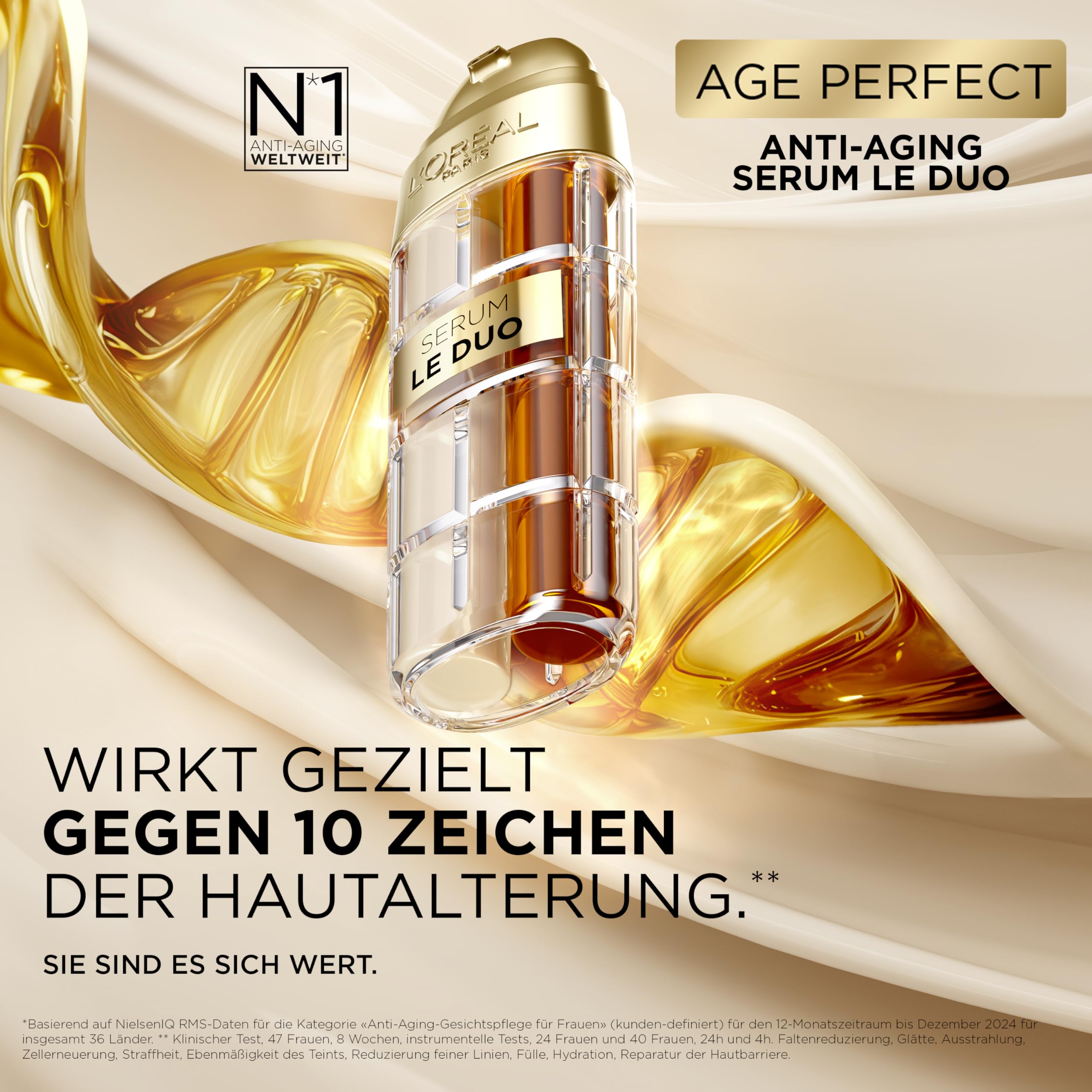 L'Oréal Paris Age Perfect Anti-Aging Routine Serum Le Duo & Zell-Renaissance Tagespflege Geschenkset 30 ml 50ml