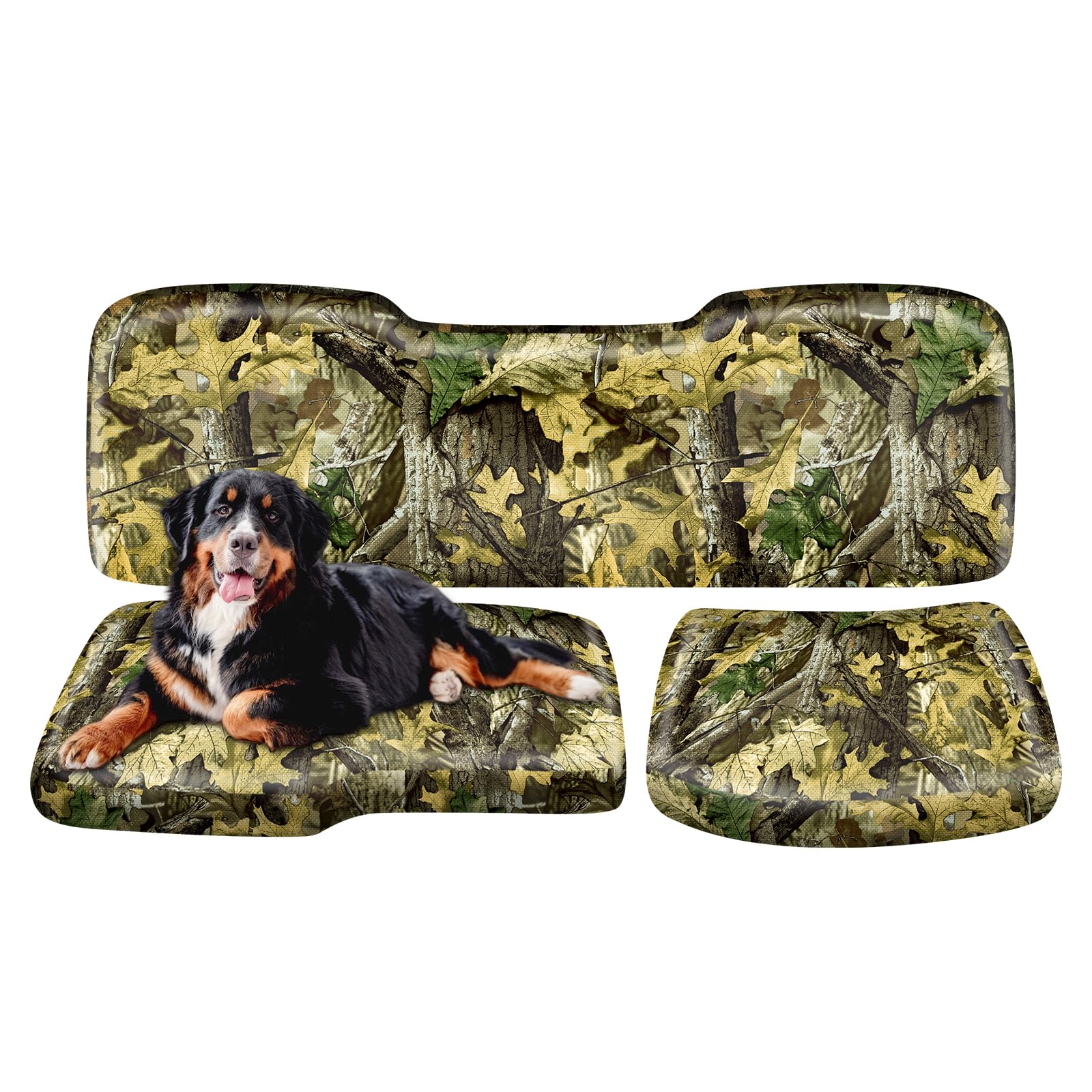 BORDAN UTV Waterproof Seat Cover for 2017-2021 Polaris Ranger XP 1000, Heavy Duty 1680D Camo Seat Covers for UTV Polaris Ranger 1000 2020-2025 Full Protection Outdoor(3 PCS)