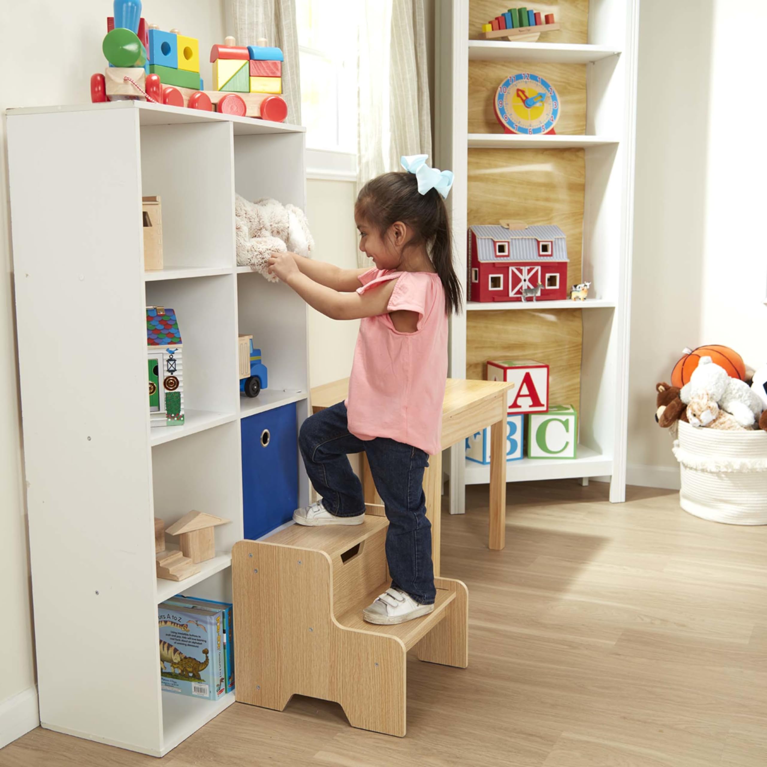 Amazon.com: Melissa & Doug Kids Wooden Step Stool - Light Natural