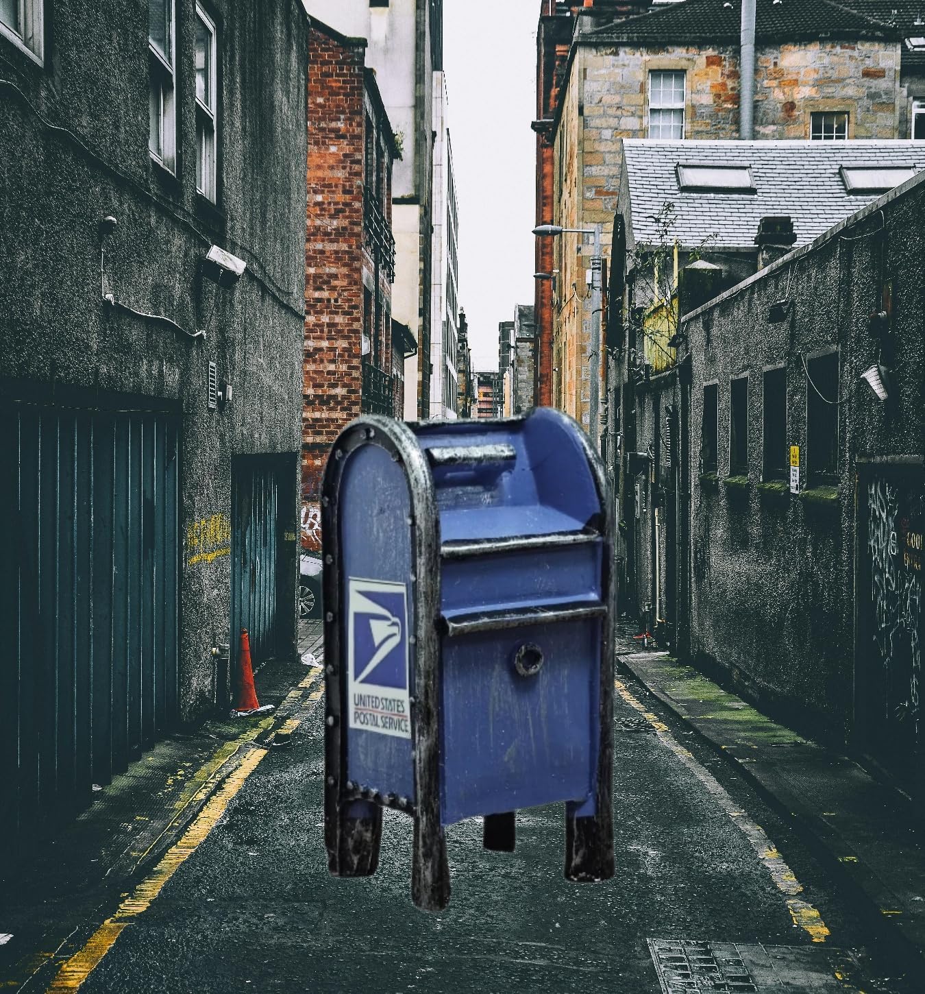 American Payphone 1:12 Scale Model Vintage Payphone Mailbox Model Decoration Mini Dollhouse Furniture Collection for Living Room Home Retro Ornament (Mailbox)