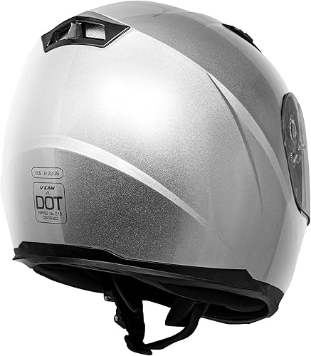 Miniatura 4 de VCAN VX Casco Ligero de Cara Completa para Motocicleta de Calle con Visera Extra Tintada, Tecnología Coolmax y Listo para OTG, Aprobado por DOT