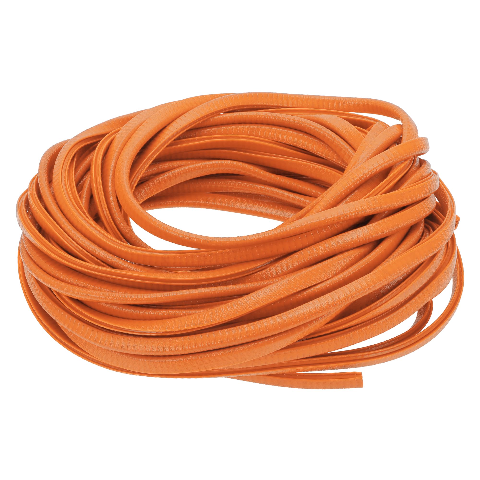Motoforti Universal Car Door Edge Protective Sealing Strip U-Type Door Scratch Protection Guard, 65.62ft 20m, Anti-scratch Collision, PVC Iron, Orange