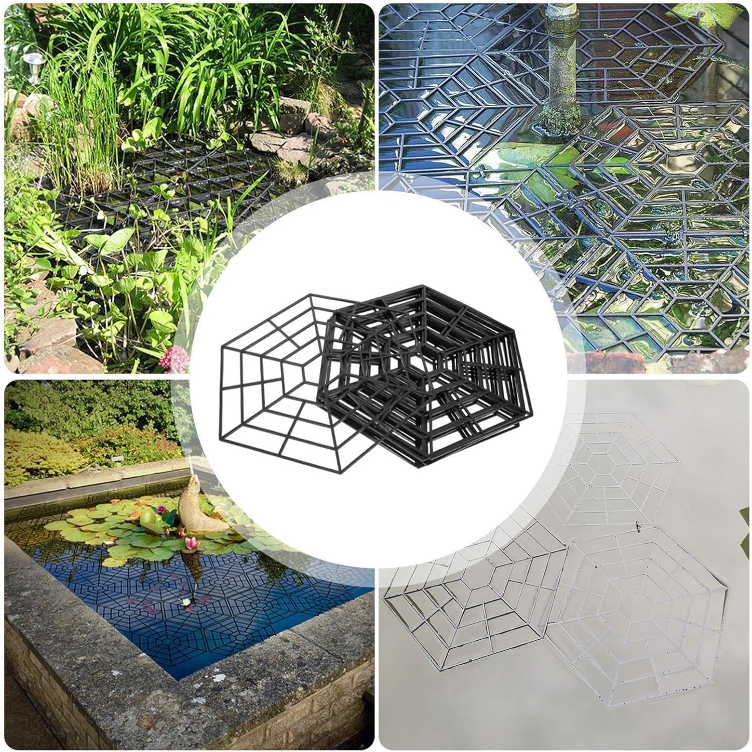 Pond Cover Net,Anti-Theft Floating Mesh Protector | 20-Piece Pond Fish Bird Netting | for Outdoor Backyard Garden Park Lakes Pool Fountain Fish Hatcheries