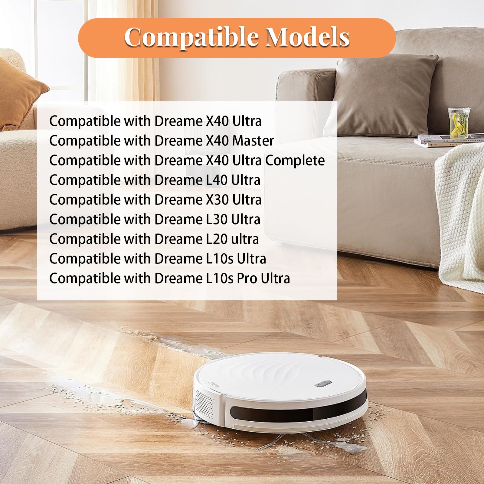 Spazzola compatibile con Dreame X40 Ultra Complete/L40 Ultra/L10s Pro Ultra/L10 Ultra/L20 Ultra/X30 Ultra/X40 Master Accessori per aspirapolvere, Spazzole Principale Mova Z50 Ultra