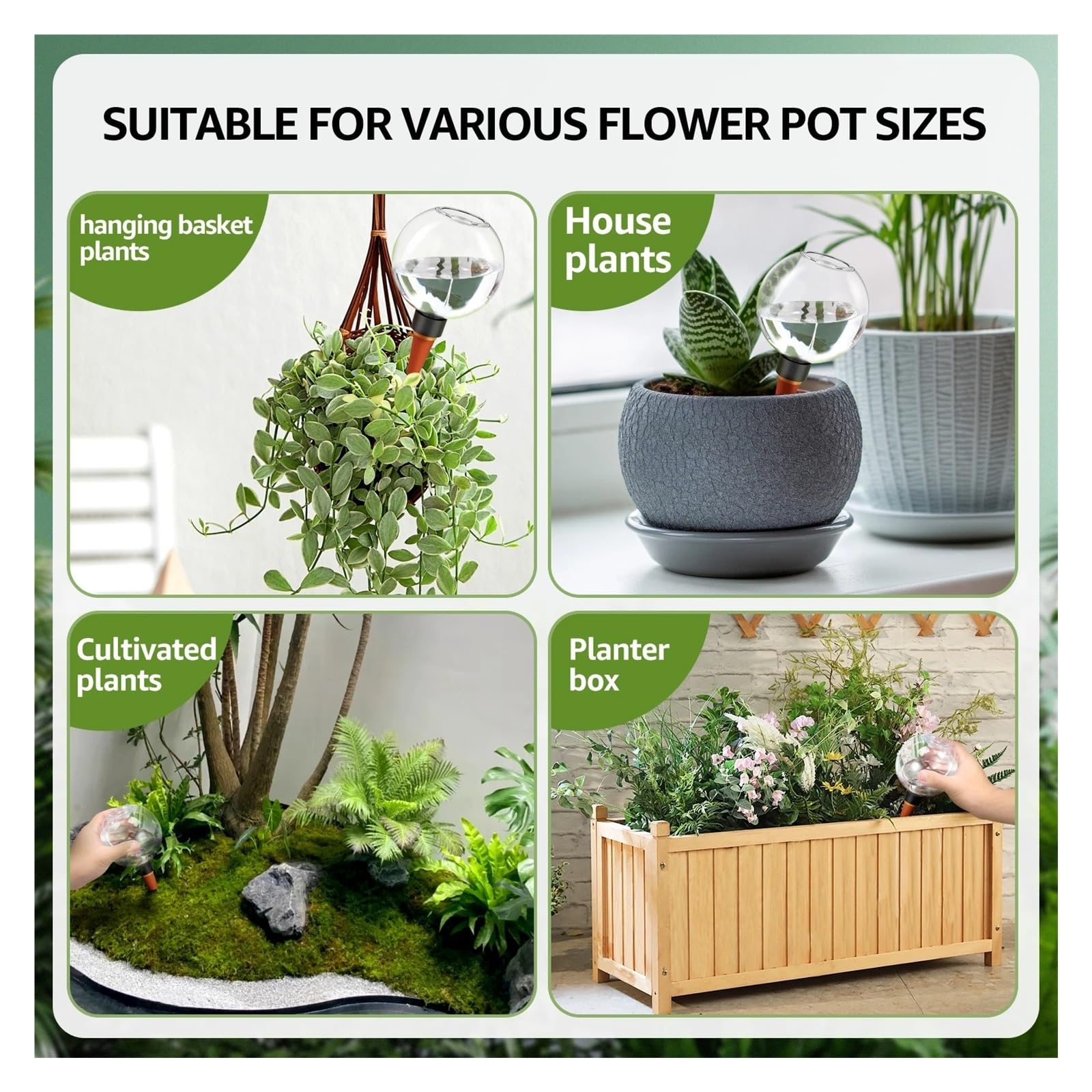 2/4 pezzi 500ML sistema automatico di irrigazione a goccia impianto di irrigazione automatica lampadine for piante da fiore da giardino dispositivi di irrigazione a sfere(4Pcs)