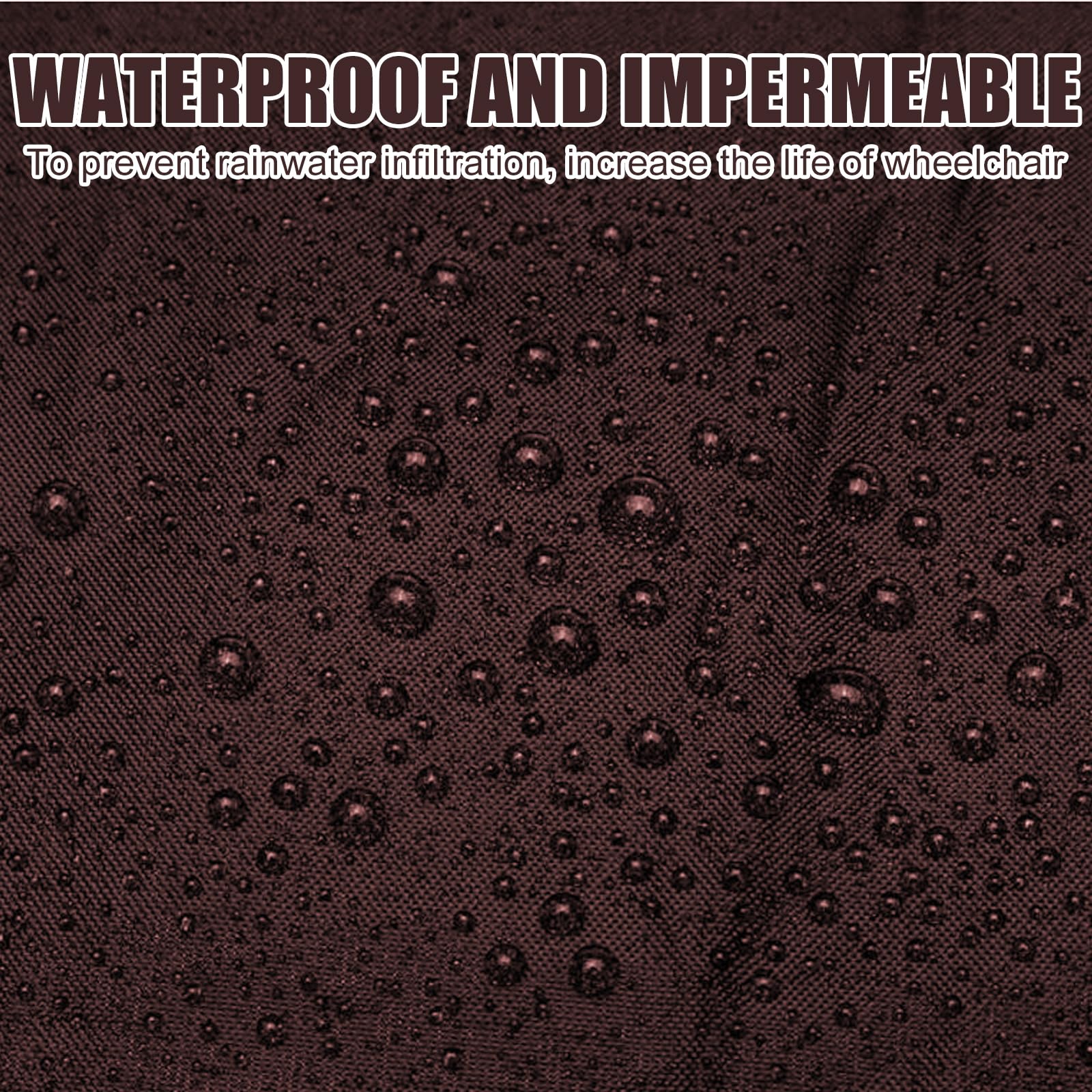 Wodoszczelna osłona na wózek inwalidzki, odporna na deszcz osłona na wózki inwalidzkie, pokrowiec ochronny na wózek inwalidzki, wiatroszczelny pokrowiec ochronny Oxford do użytku na zewnątrz (115 x 65